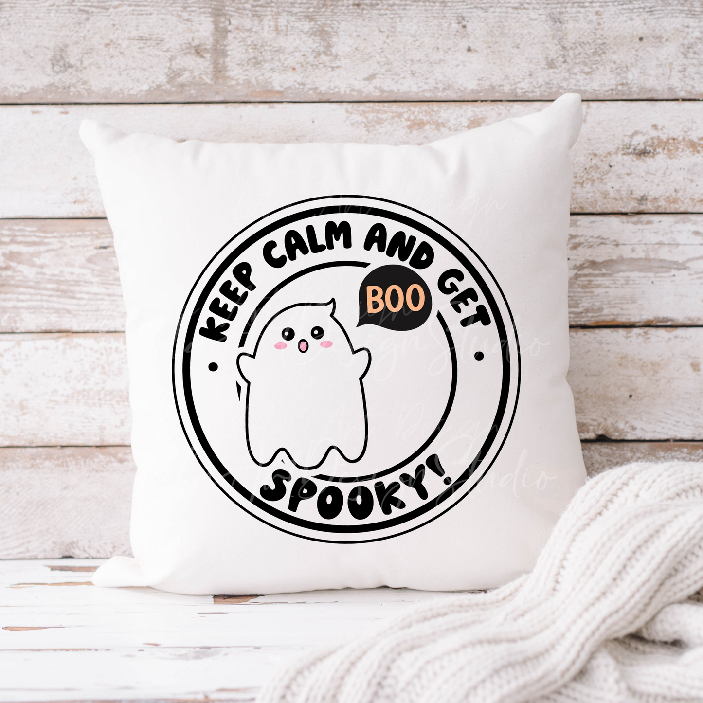 Funny Halloween Svg & Png, Sarcastic Halloween Ghosts Sublimation Design, Keep Calm And Get Spooky SVG PNG Download