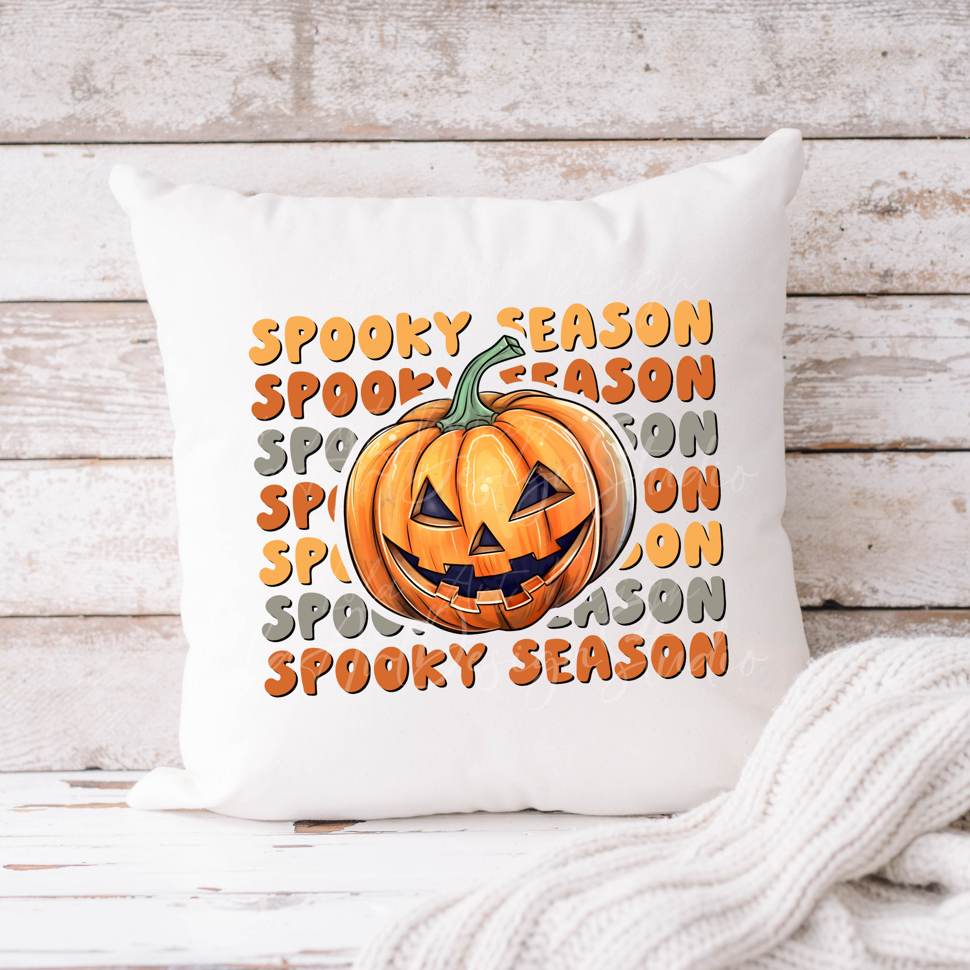 Spooky Season Pumpkin Png, Funny Halloween Sublimation Design, Distressed Grunge Silly Halloween Png, 2 Files, Instant Download