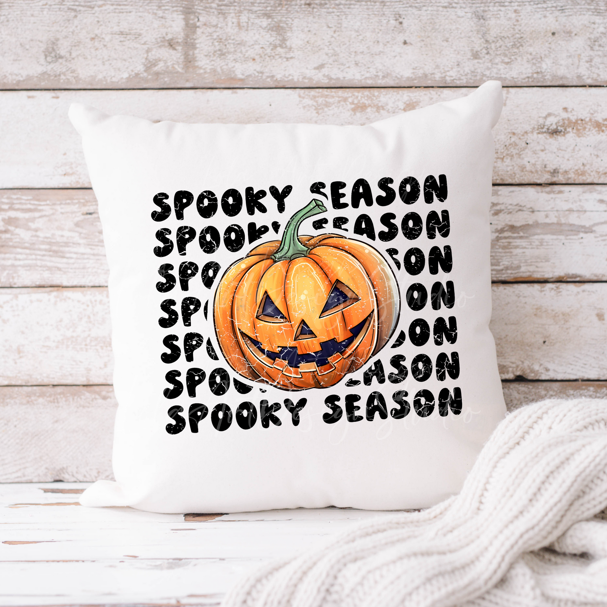 Spooky Season Halloween Pumpkin Png, Funny Halloween Sublimation Design, Distressed Grunge Silly Halloween Png, Instant Download