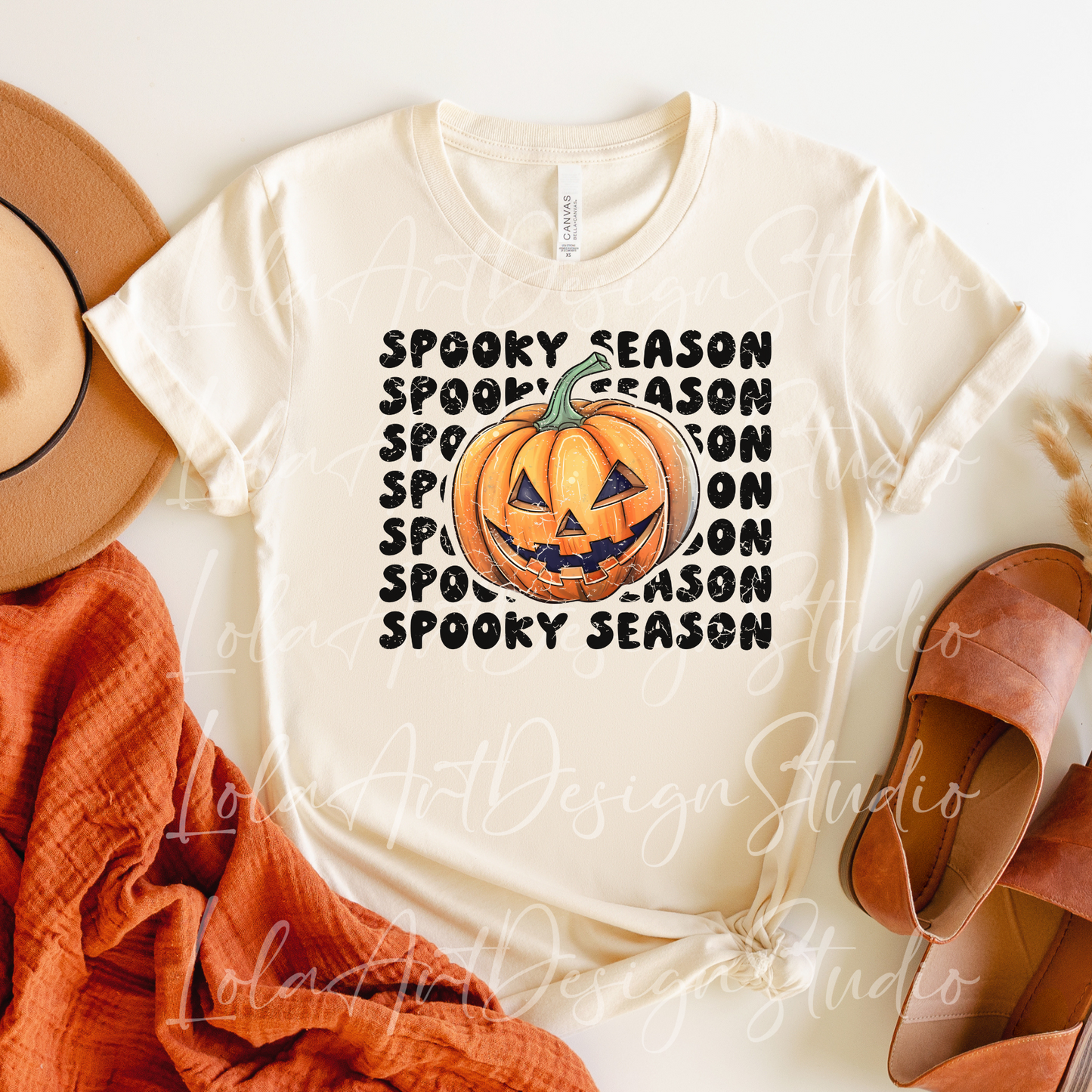 Spooky Season Halloween Pumpkin Png, Funny Halloween Sublimation Design, Distressed Grunge Silly Halloween Png, Instant Download