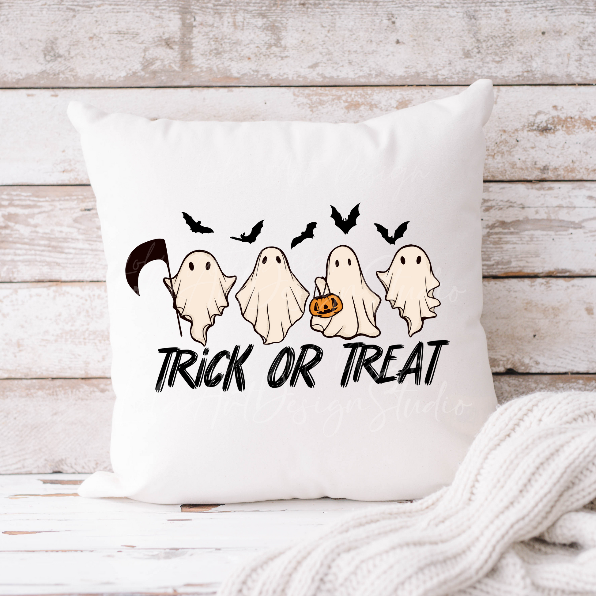 Trick Or Treat Png Sublimation Design, Funny Halloween Spooky Ghosts Sublimation Png, Instant Download