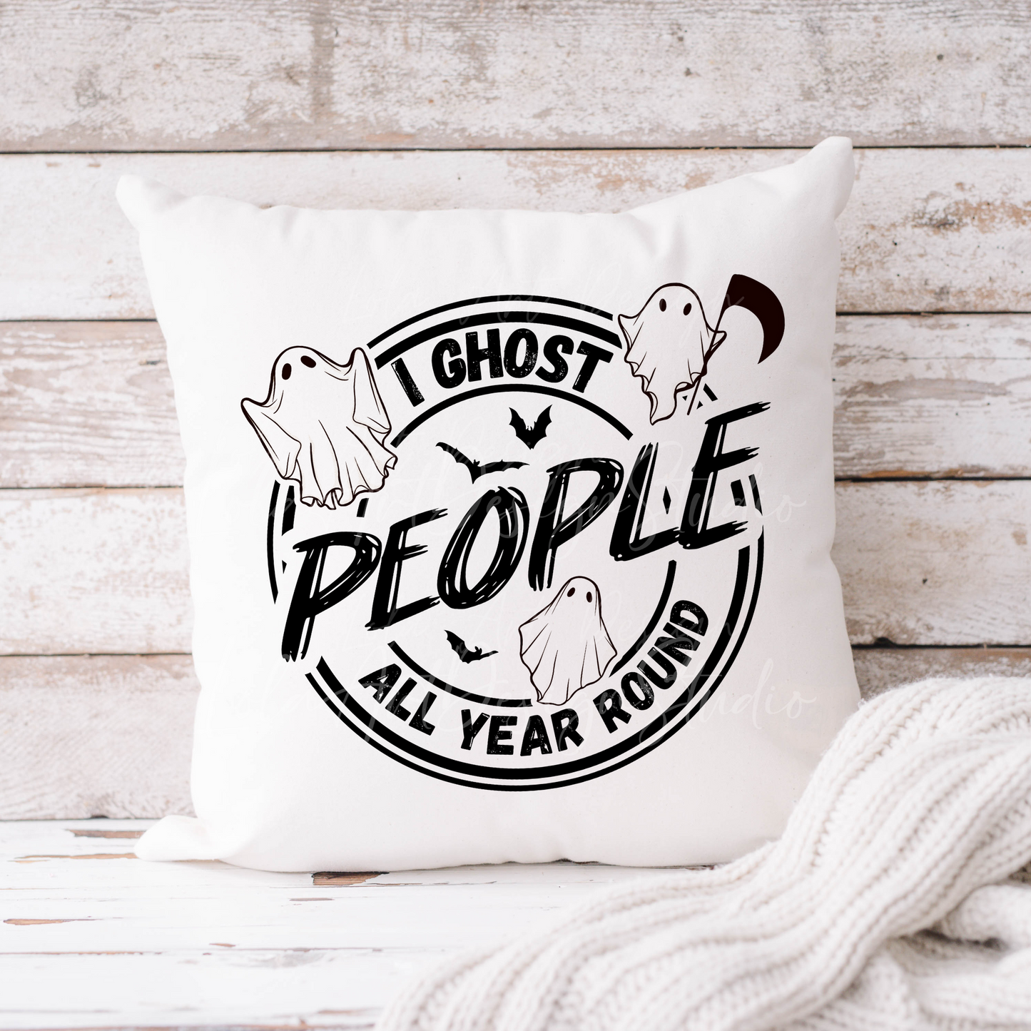 I Ghost People All Year Round Svg & Png Sublimation Design, Funny Sarcastic Halloween Ghosts Cricut / Silhouette cut File, Instant Download