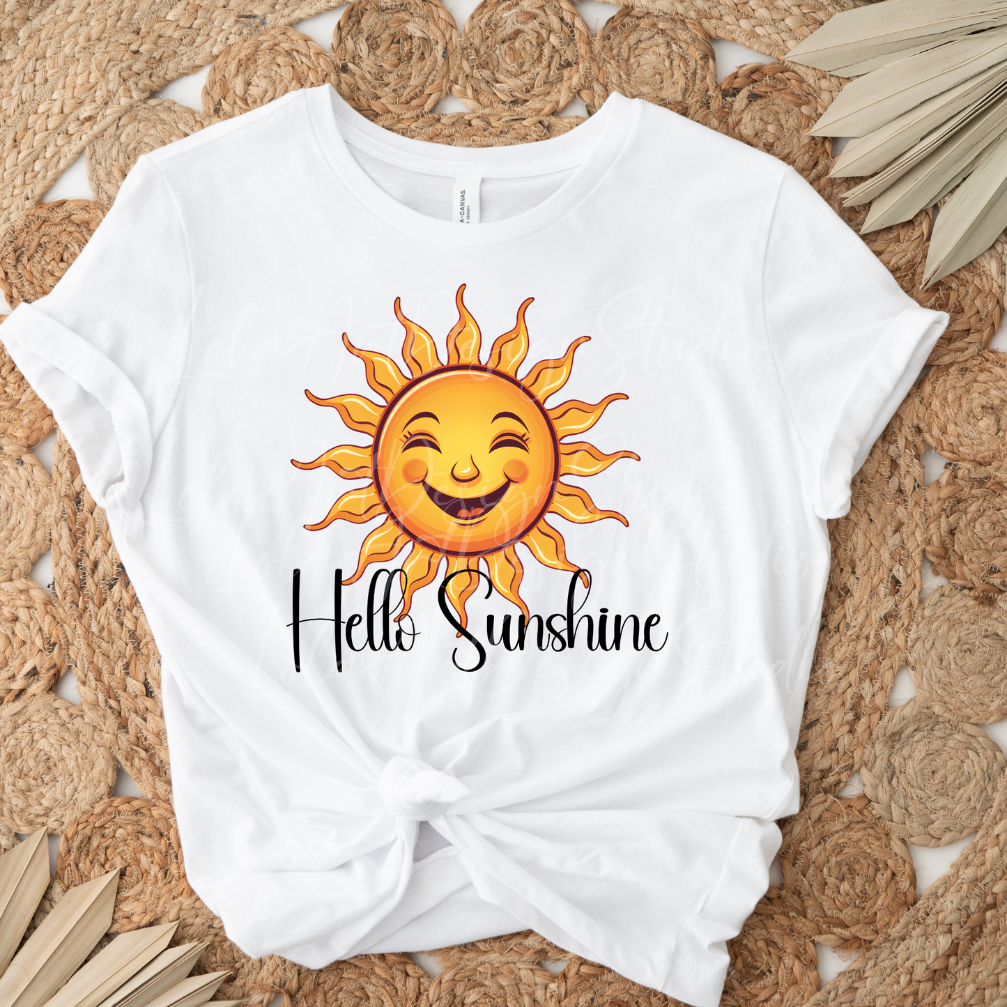 Hello Sunshine PNG sublimation Design, Cute Funny Smiling Sun Png, Fun Happy Summer Design For T shirts, Digital Download