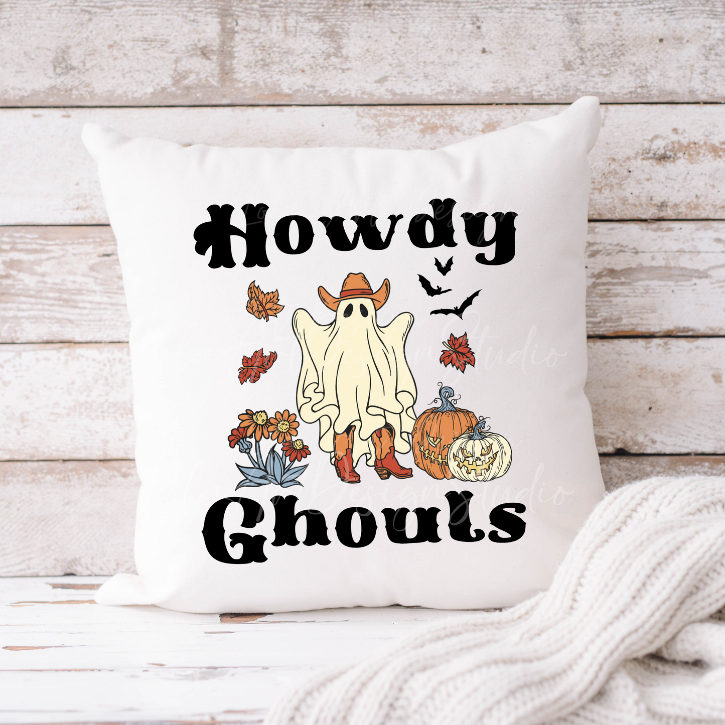 Howdy Ghouls Western Png Sublimation Design, Funny Sarcastic Halloween Ghost, Distressed Fall Design FIle For Tshirs, Instant Download