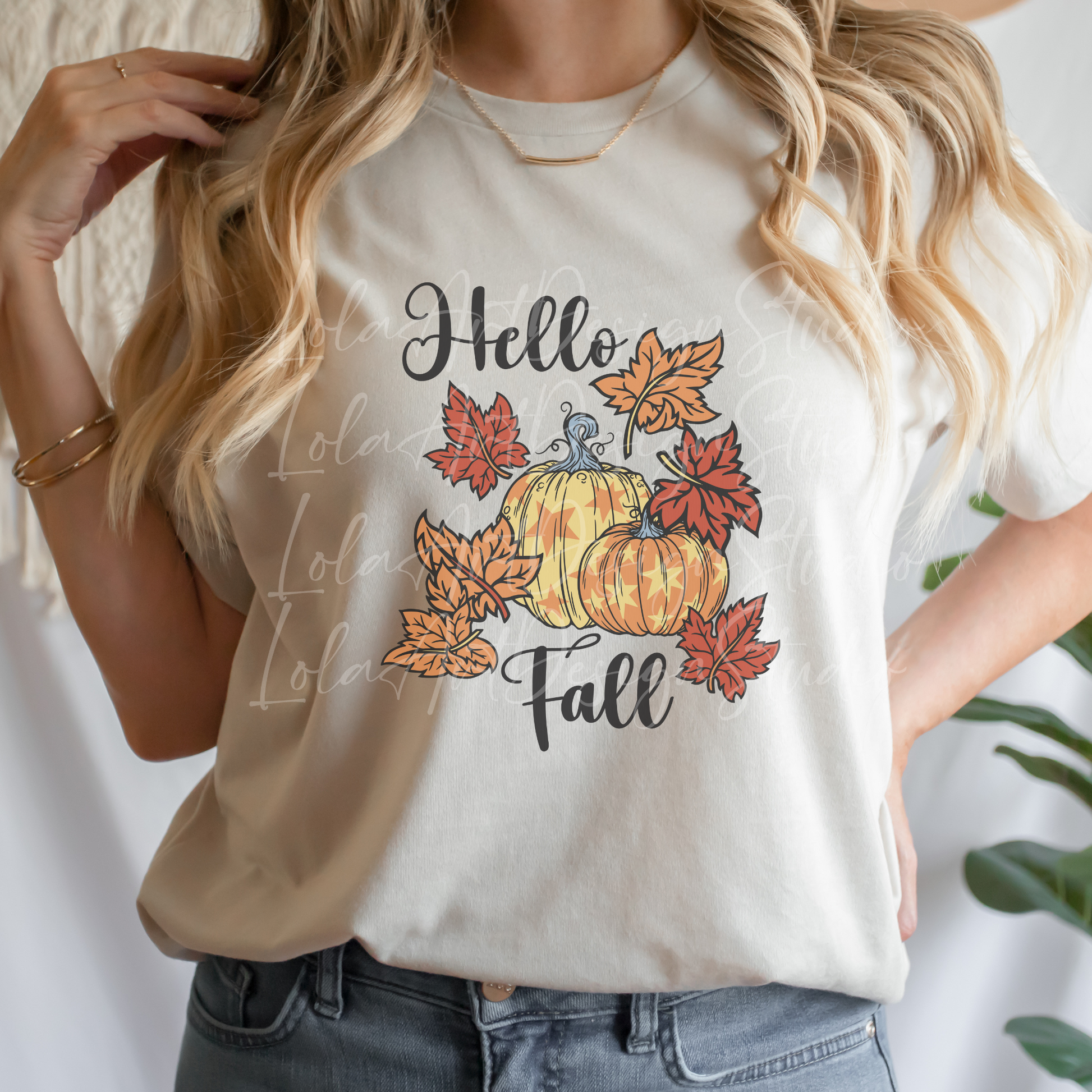 Hello Fall Pumpkin Png Sublimation Design