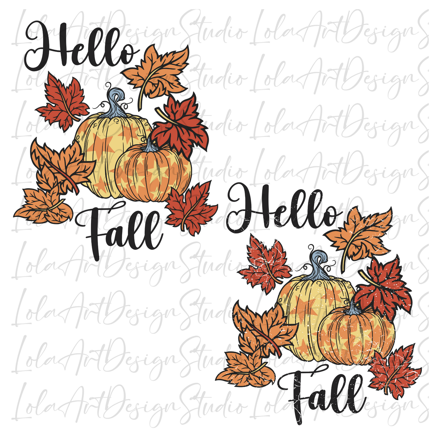 Hello Fall Pumpkin Png Sublimation Design