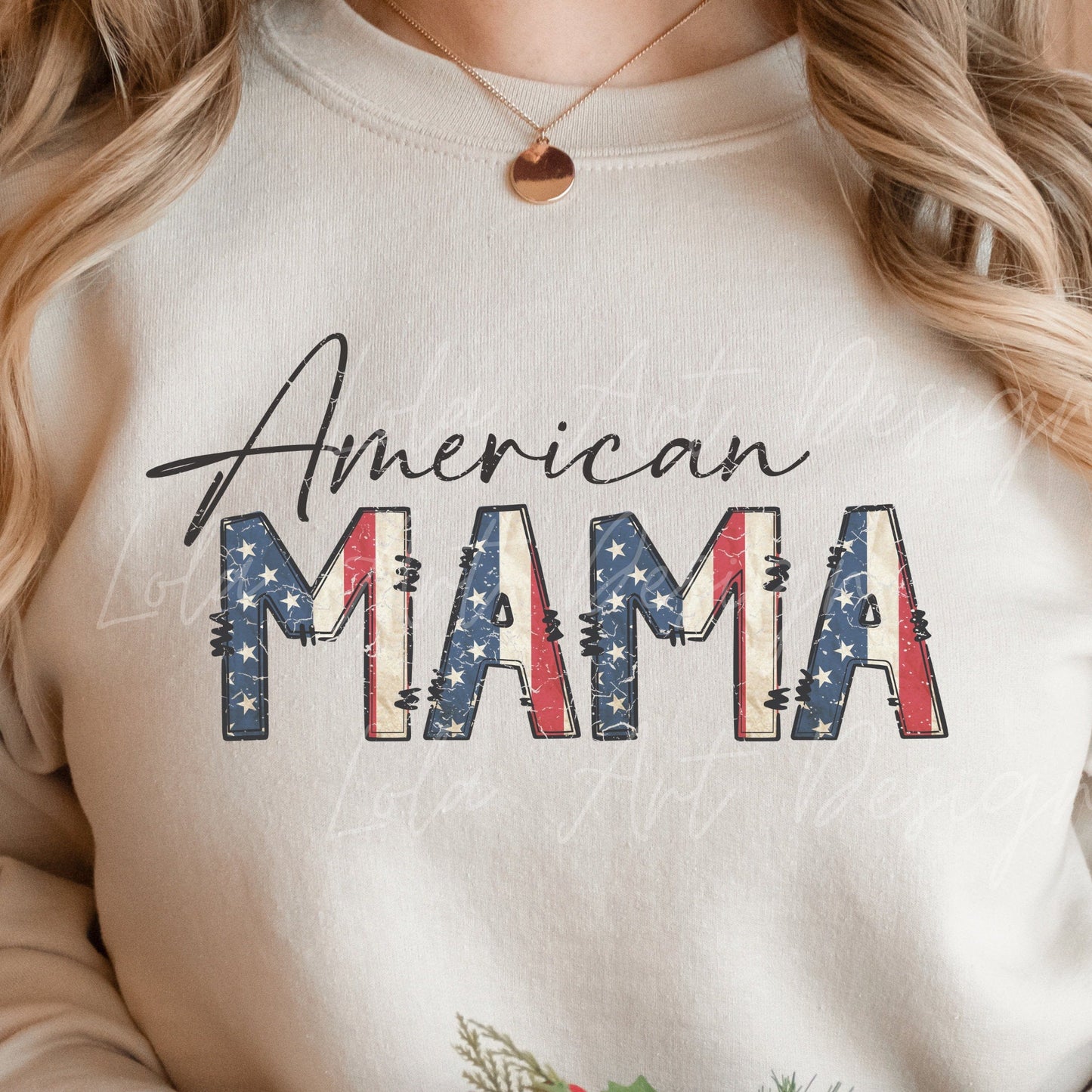 American Mama PNG Sublimation Design, 4th of July Png Patriotic Mama Mini Shirt Design Png