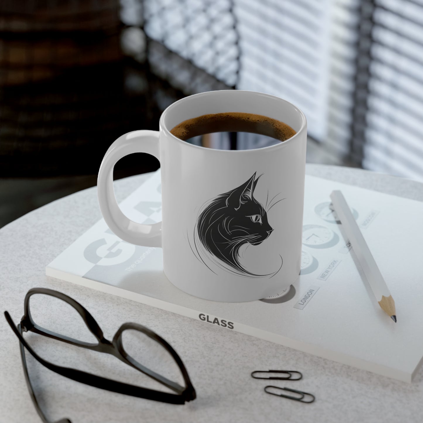 Black Cat Ceramic Coffee Mug