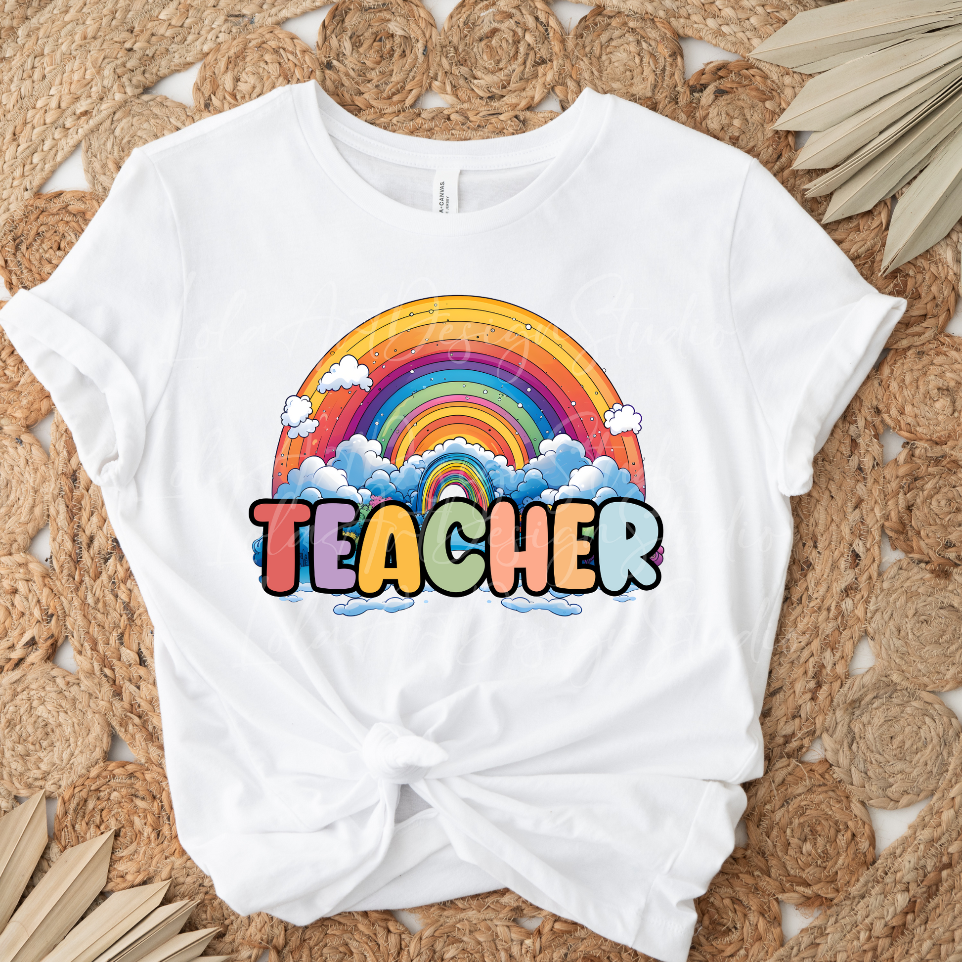 Rainbow Teacher PNG Sublimation Design, Retro Colorful Teacher Shirt Design Png, Teacher Gift ,School Teacher sublimation, Digital Download