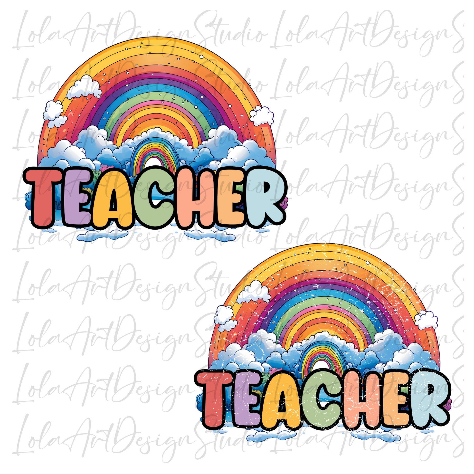 Rainbow Teacher PNG Sublimation Design, Retro Colorful Teacher Shirt Design Png, Teacher Gift ,School Teacher sublimation, Digital Download