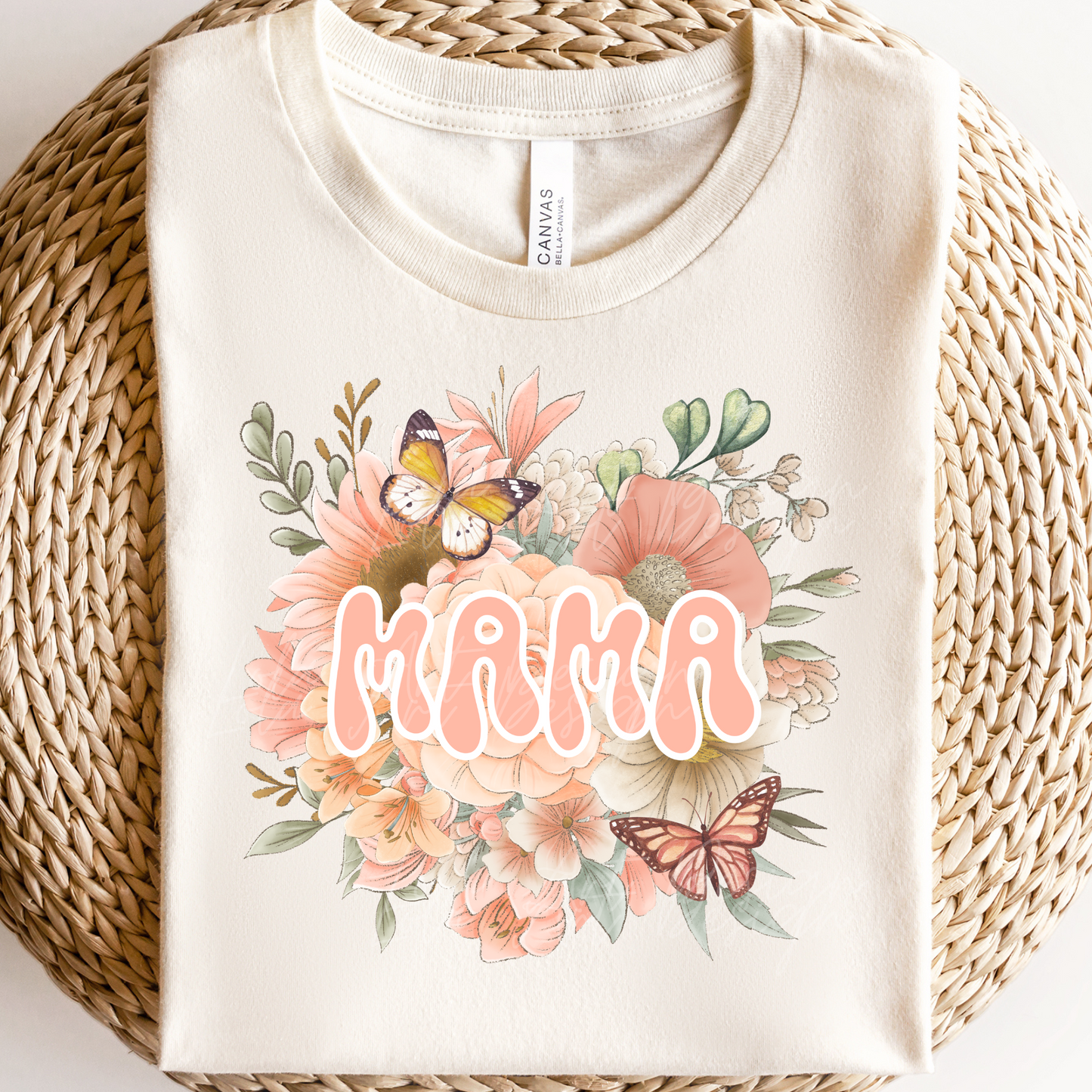 Floral Mama & Mini PNG Sublimation Design Download, Pink Mother Daughter Png