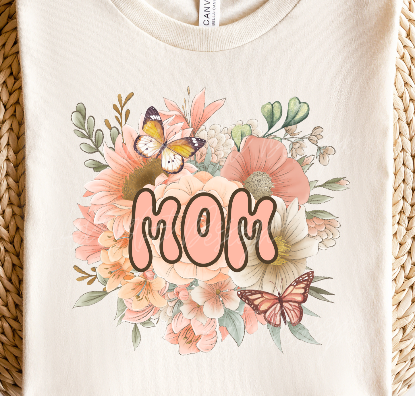 Floral Pink Mom PNG Sublimation Digital Design Download,Floral Bouquet Png, Mom png, boho Mom png, Mother's Day Png Sublimation