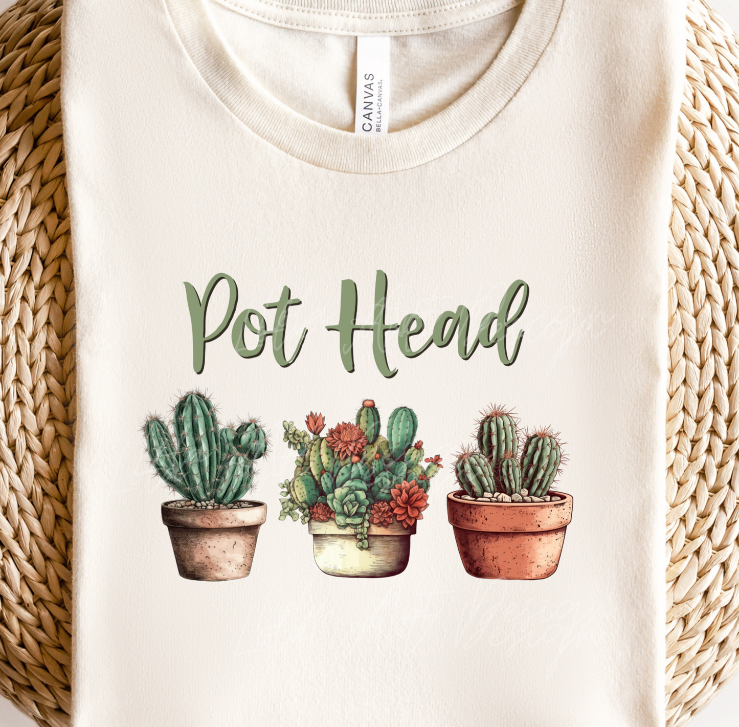 Pot head cactus PNG Sublimation Design For Tshirts