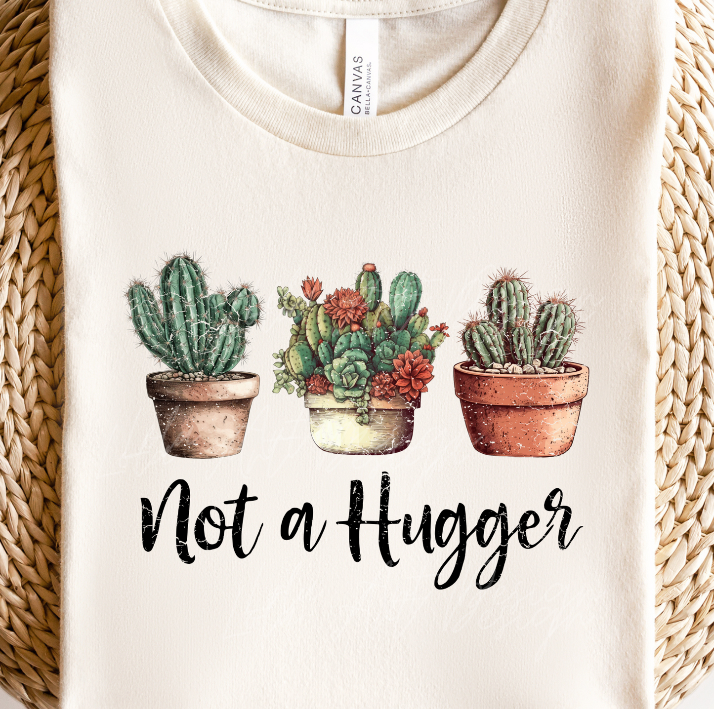 Not a Hugger Png Sublimation, Funny Cactus Png Sublimate design download