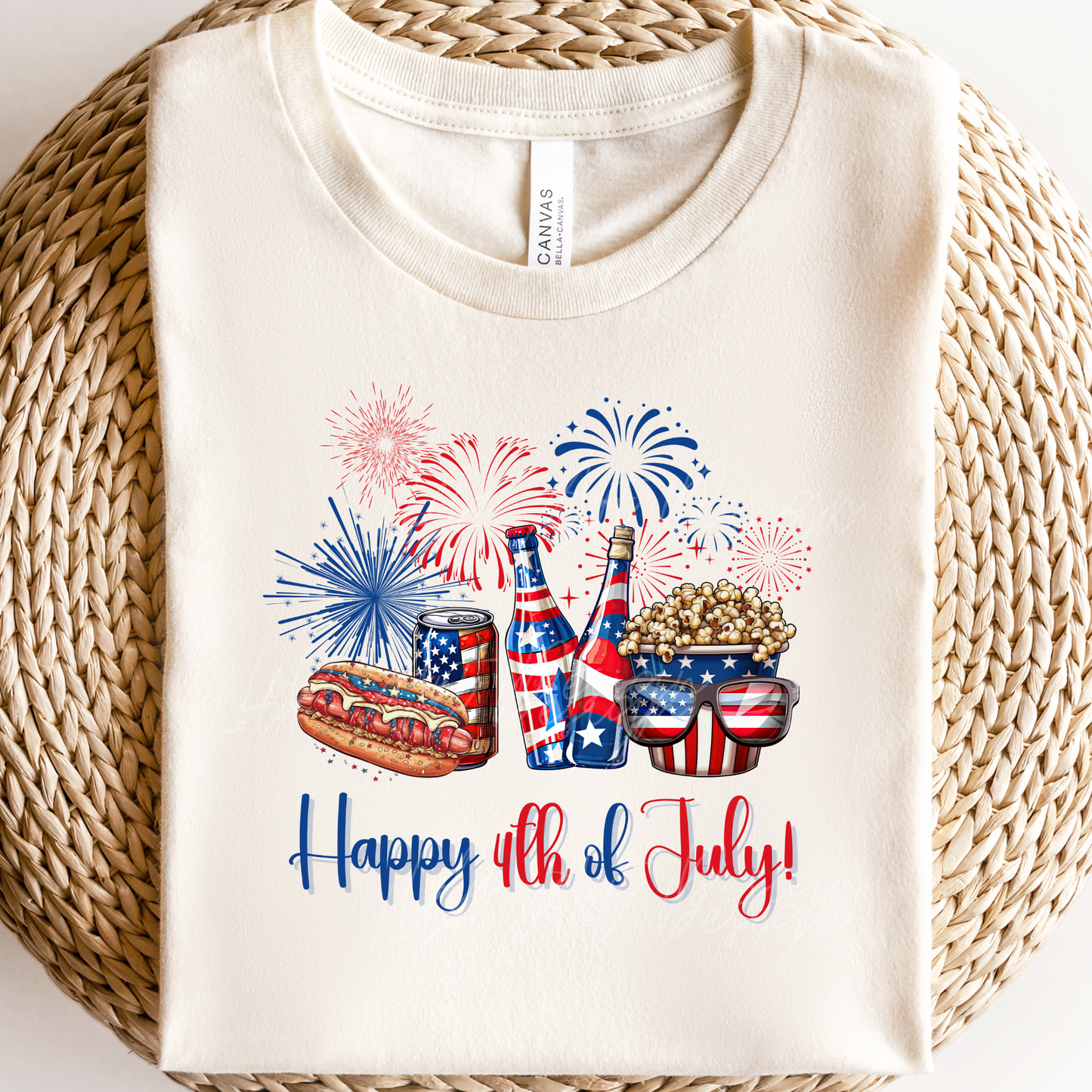 Happy 4th Of July PNG Sublimation, Patriotic Snacks USA Shirt Design Png