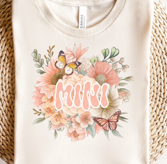 Floral Mini PNG, Sublimation Design Download, Pink Mini sublimation png