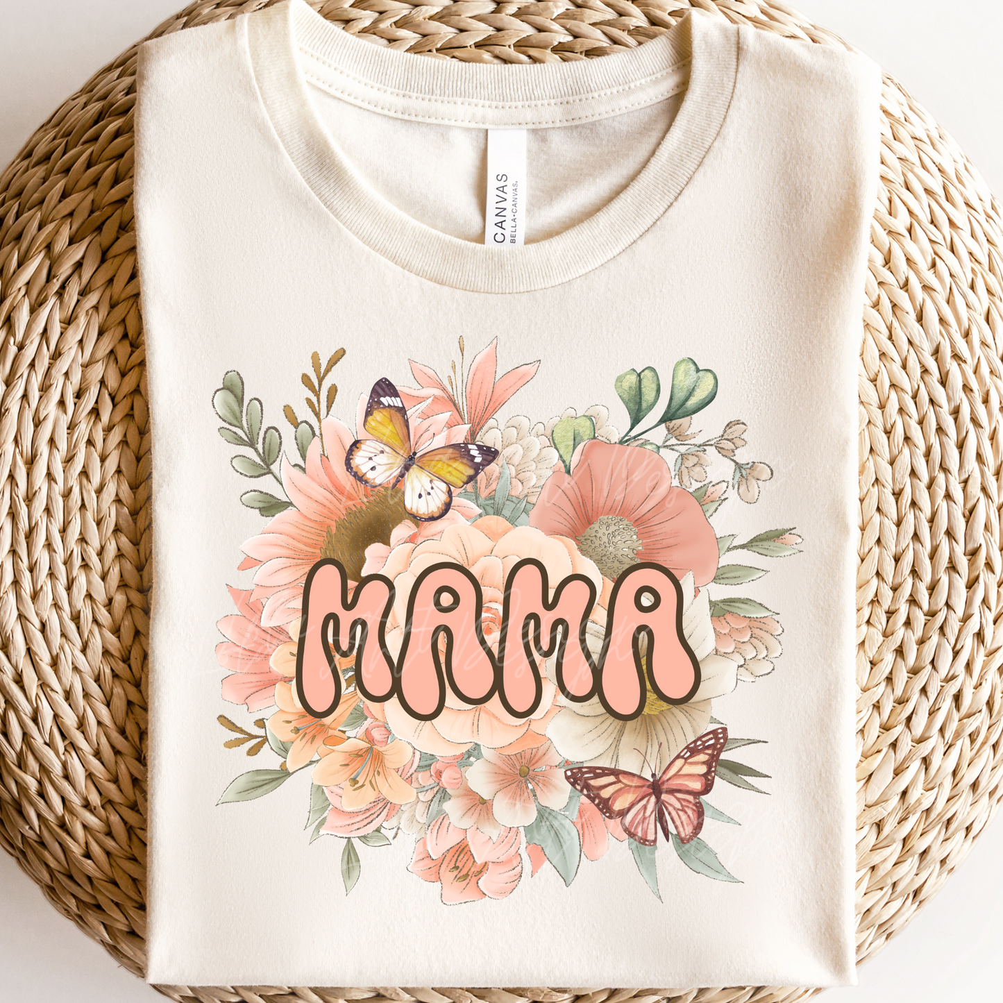 Pink Floral Mama & Mini PNG Sublimation Design Download, Mother Daughter Png