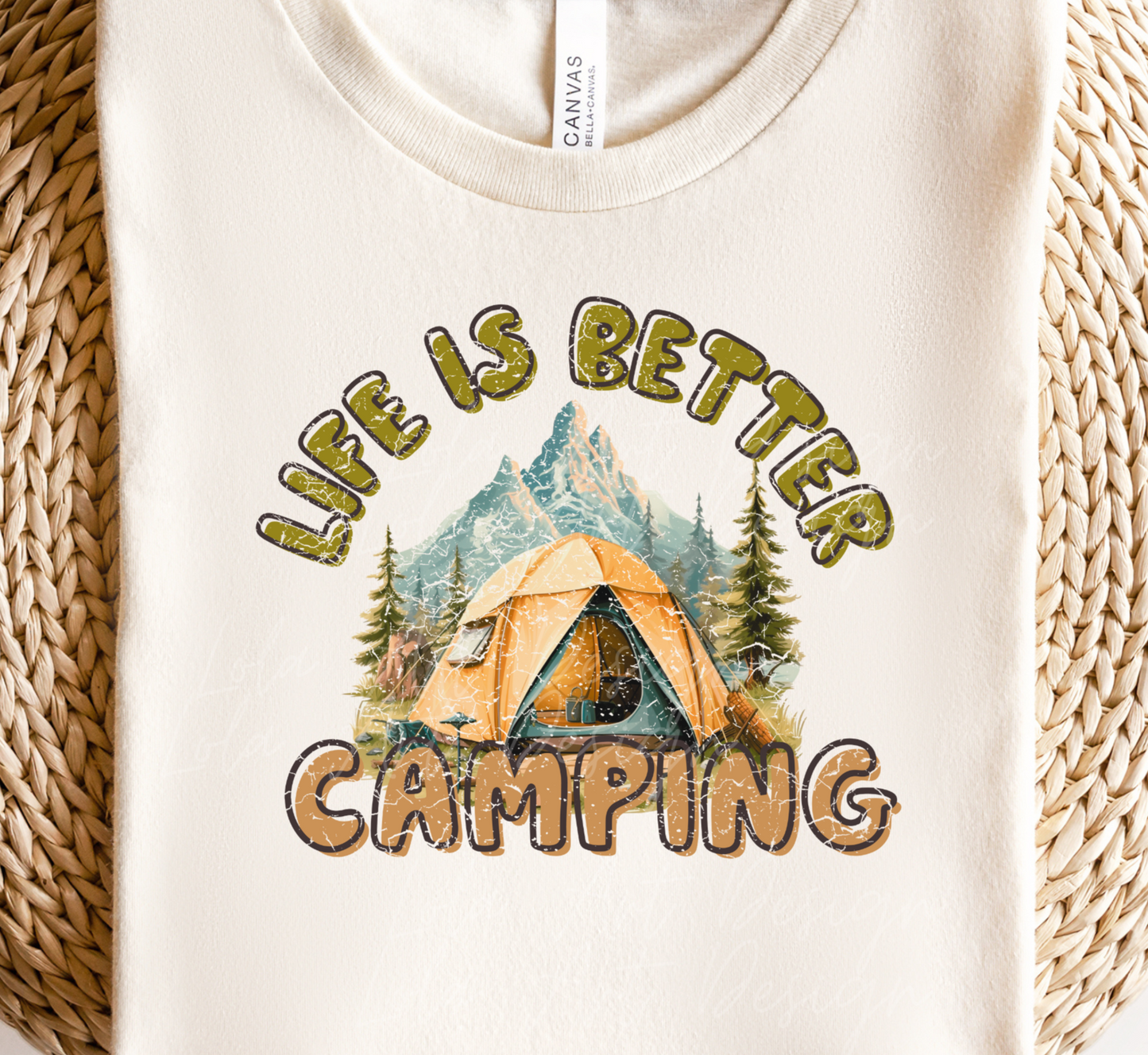 Camping PNG file for sublimation printing, Life is BetterCamping Sublimation design download