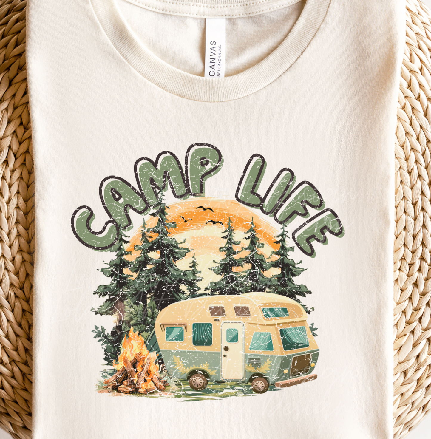 Camp Life PNG file for sublimation printing, Camping Sublimation design download