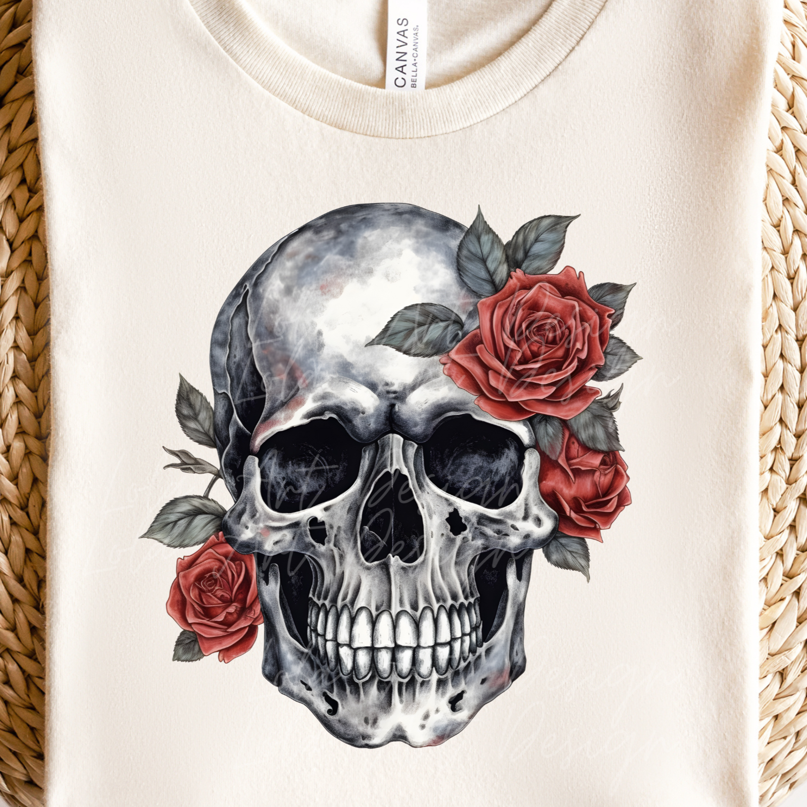 Red Roses Skull PNG Sublimation Design, Skull With Roses PNG, Floral Skull Sublimation design download,Skull T-shirt design, Skull Png