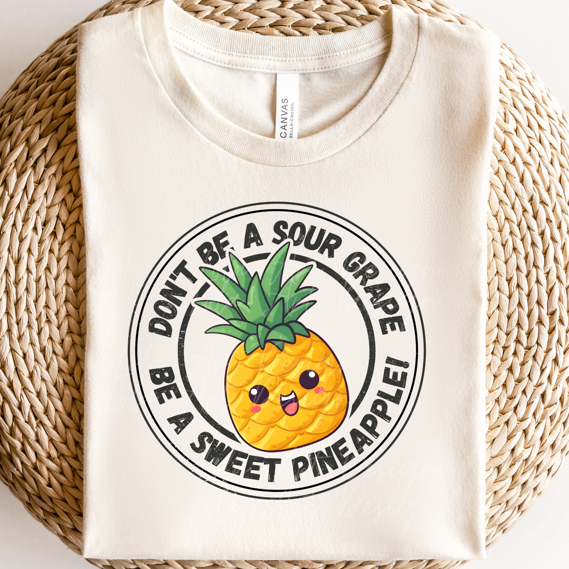 Funny Pineapple PNG file for Sublimation Design, Don't be a sour grape; be a sweet pineapple png