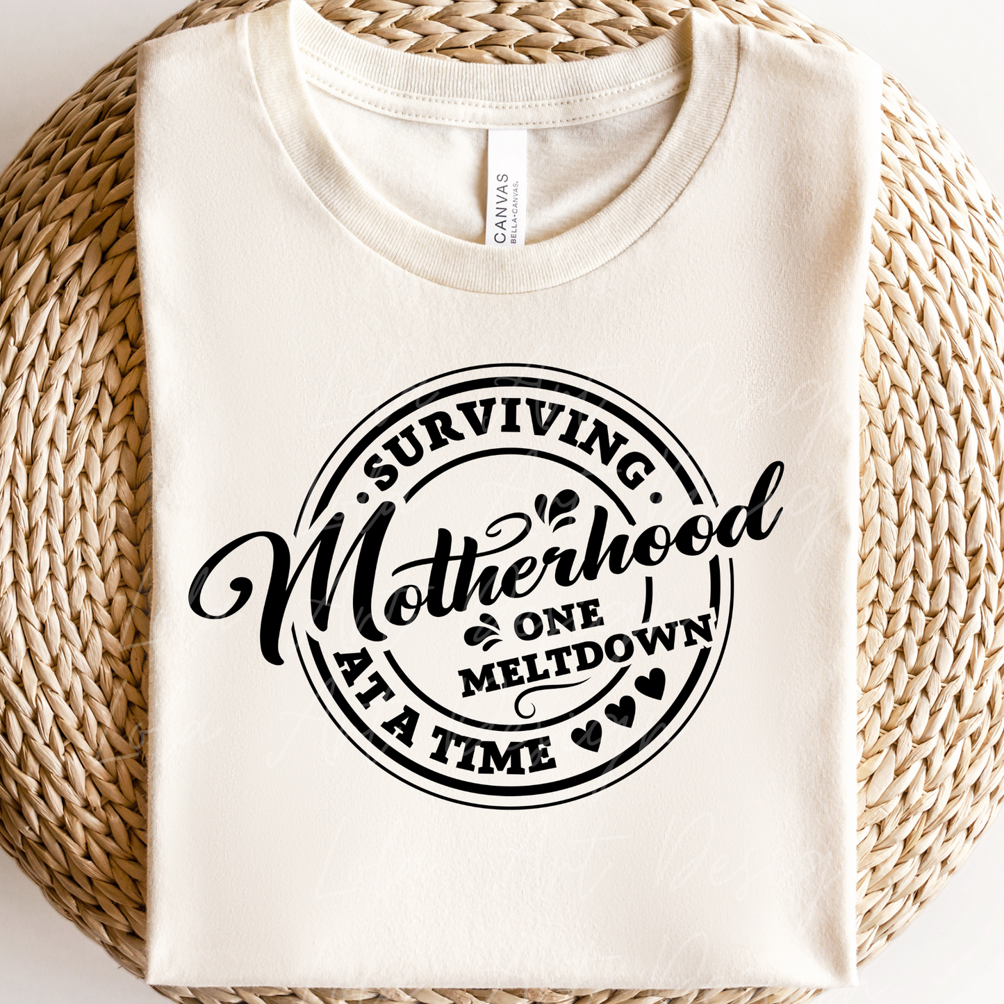 Funny Mother's Day Svg and Png Sublimation Design Image, Surviving Motherhood One Meltdown At A Time, Sarcastic Mom Svg & Png Files