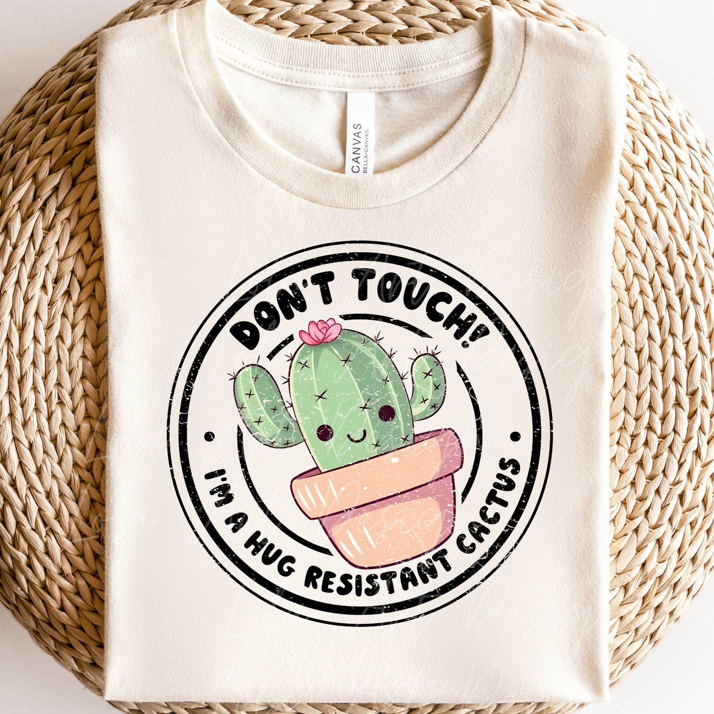 Funny Cactus Succulent Sublimation Design, Gardening Lover Png, Cacti Digital File for Sublimation, Don't Touch I'm Hug Resistant Cactus Png