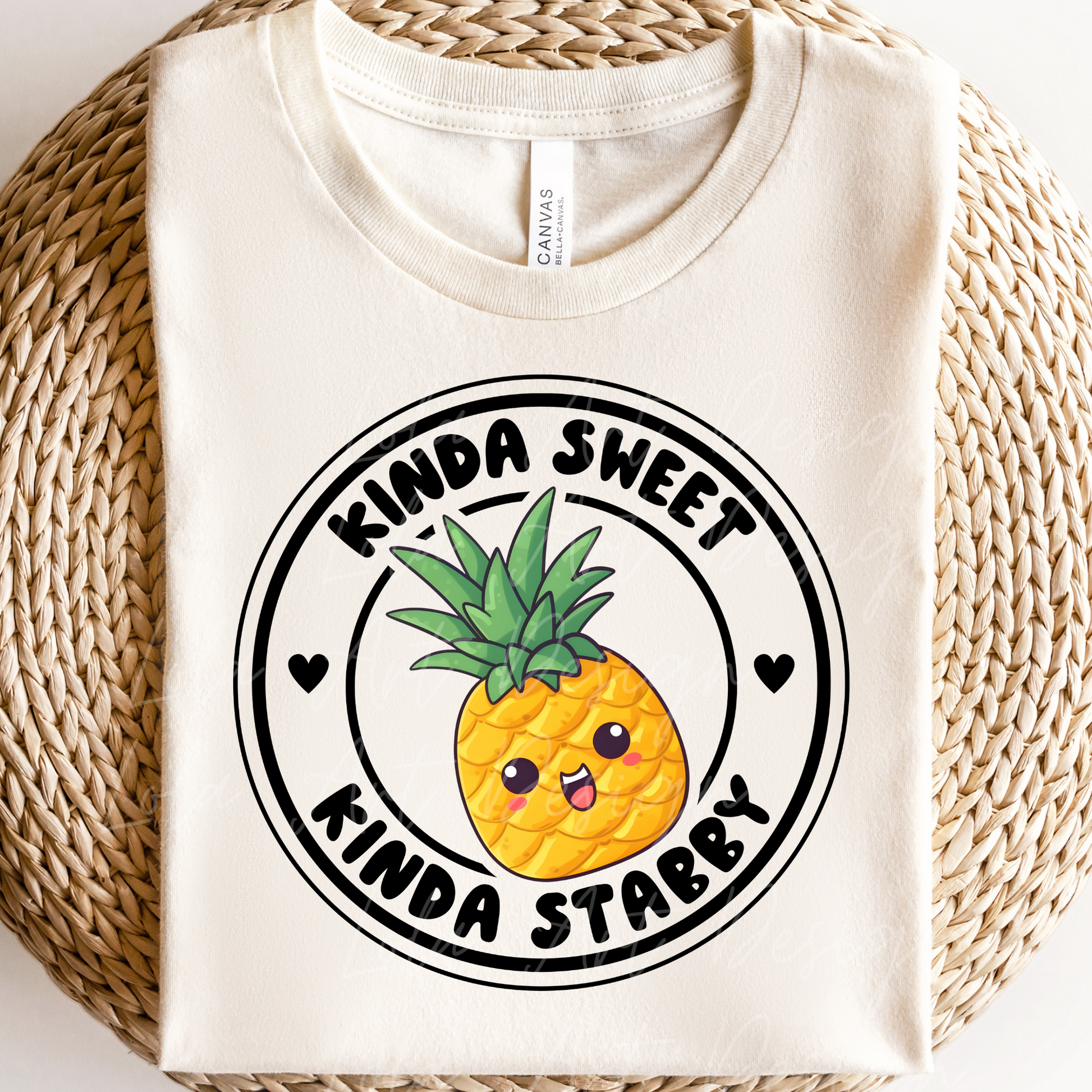 Funny Pineapple PNG file for sublimation and printing, Sweet Pineapple Png, Kinda Sweet Kinda Stabby png , Sarcastic Sublimation Design