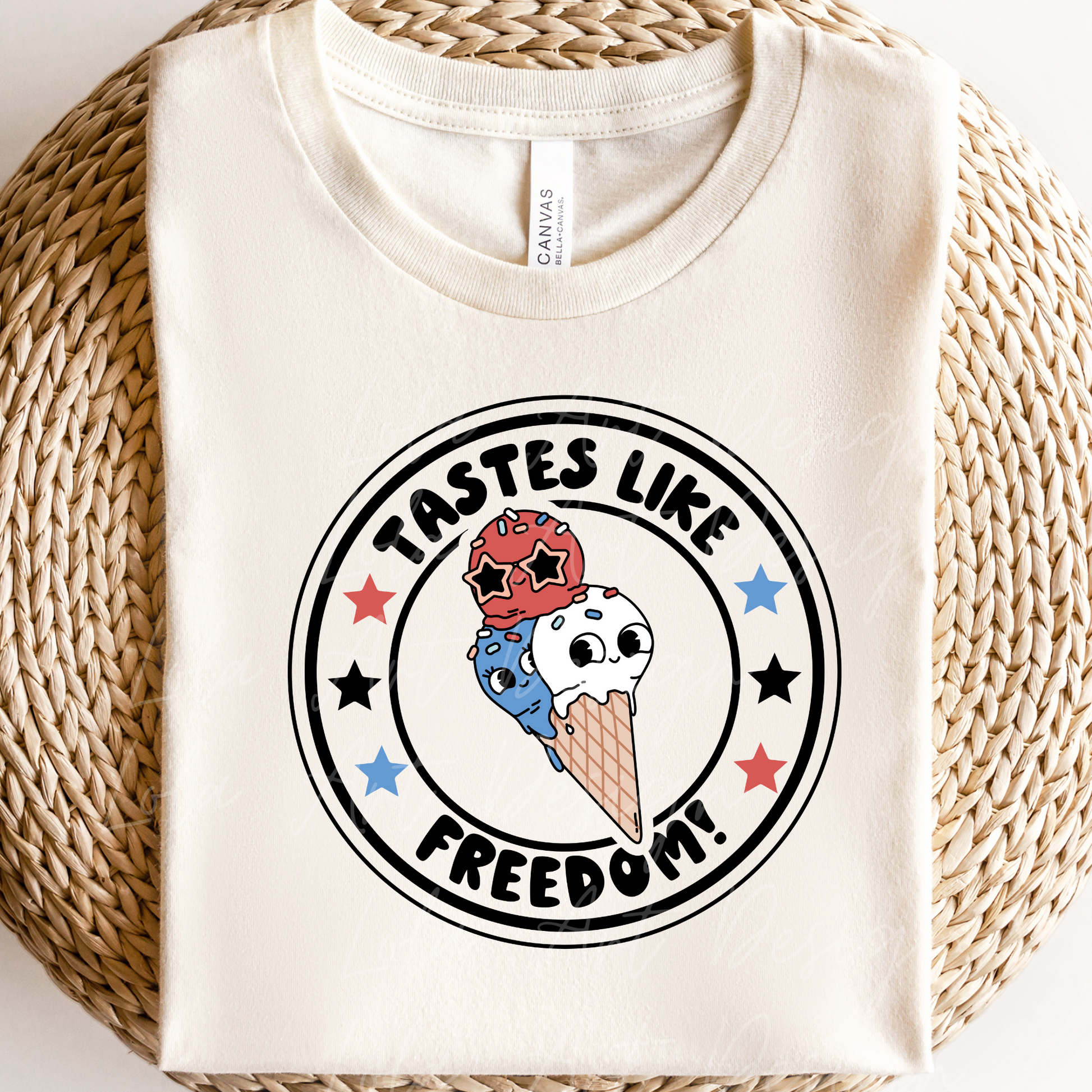 Tastes Like Freedom PNG Design, 4th Of July PNG Sublimation, Patriotic Ice Cream USA Shirt Design Png