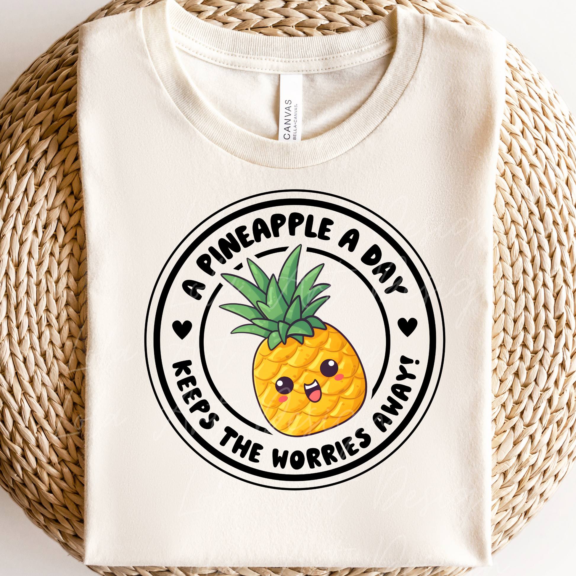 Funny Pineapple PNG file for sublimation and printing, Pineapple Png, A Pineapple A Day Keeps The Worries Away, Sarcastic Sublimation Design