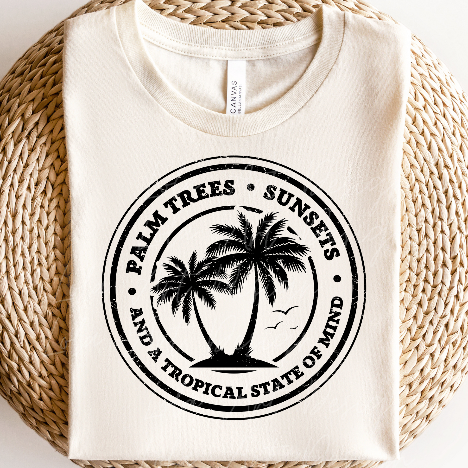 Funny Summer SVG & PNG sublimation Design, Palm Trees, Sunsets and a tropical state of mind Svg and Png image files for instant Download