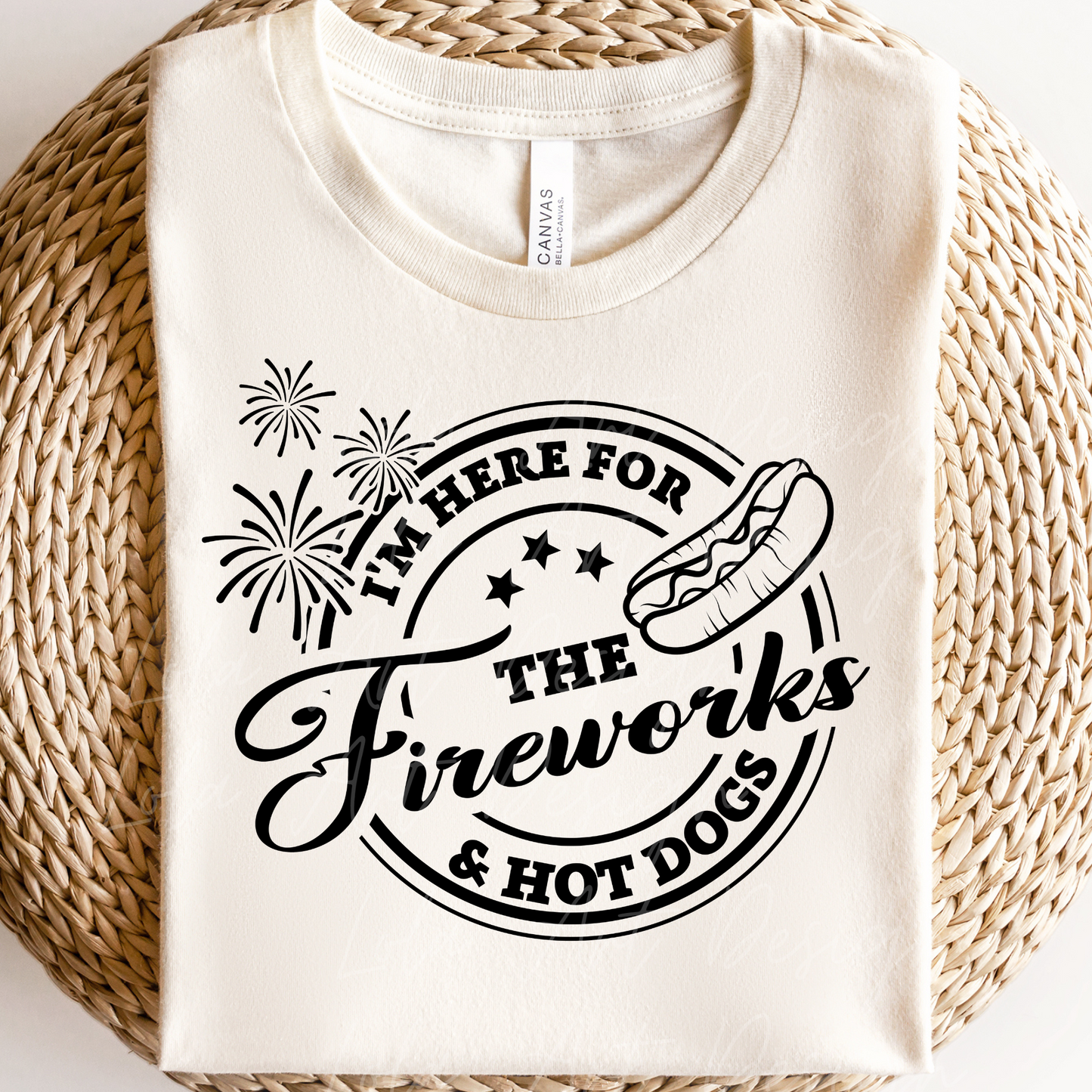 Funny 4th of July Svg & Png, Sarcastic Independence Day Sublimation Design, I'm Here For The Fireworks And Hot Dogs SVG PNG Download