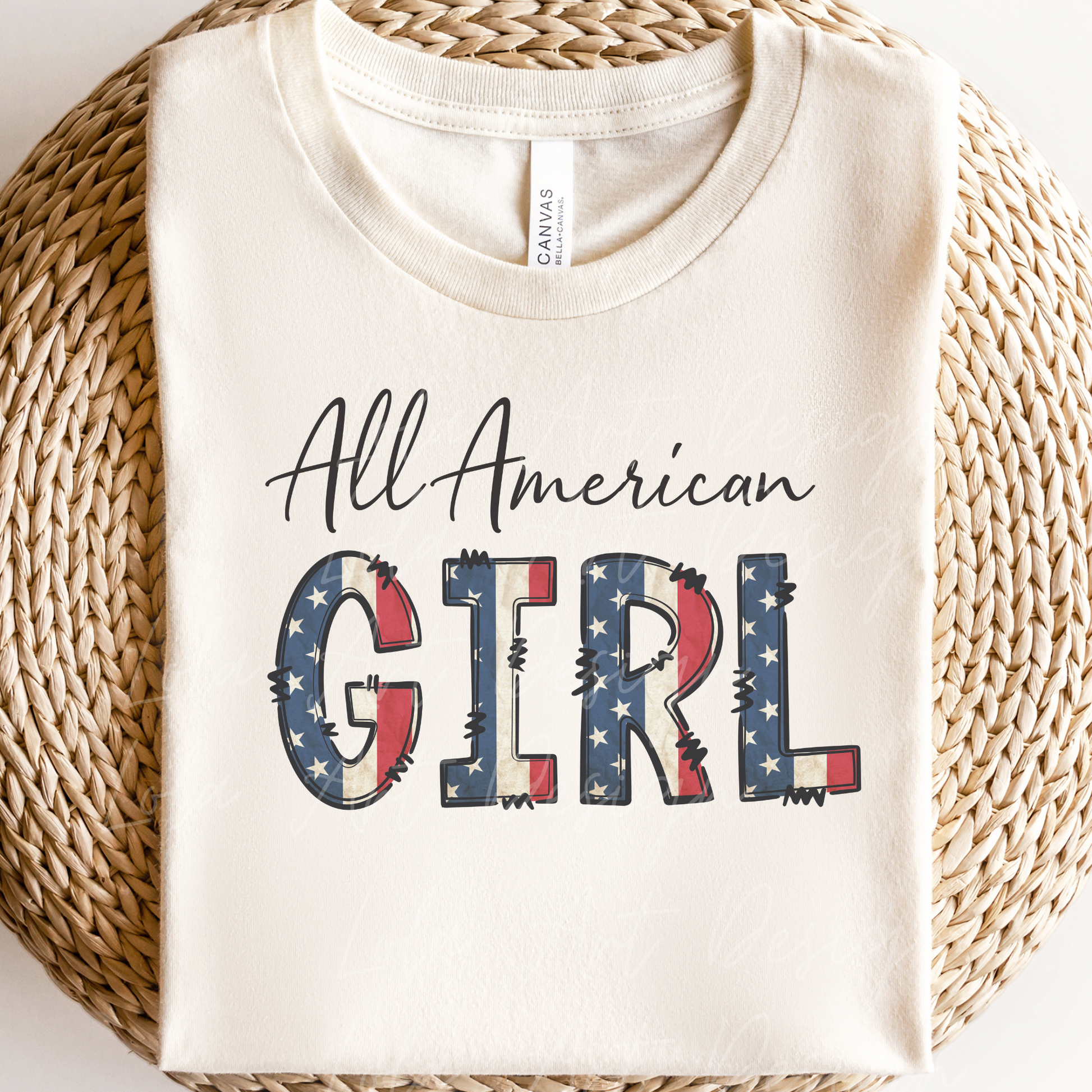 All American Girl PNG Sublimation Design, Retro Patriotic Girl TShirt Design Instant Download