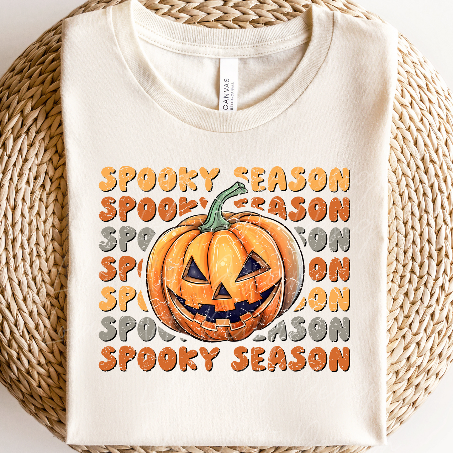 Spooky Season Pumpkin Png, Funny Halloween Sublimation Design, Distressed Grunge Silly Halloween Png, 2 Files, Instant Download