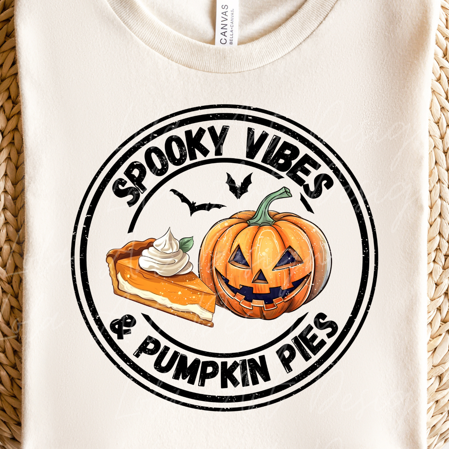 Spooky Vibes & Pumpkin Pies Png Sublimation Distressed Design, Funny Scary Sarcastic Quote, Pumpkin Pie Png, Instant Download Graphic File