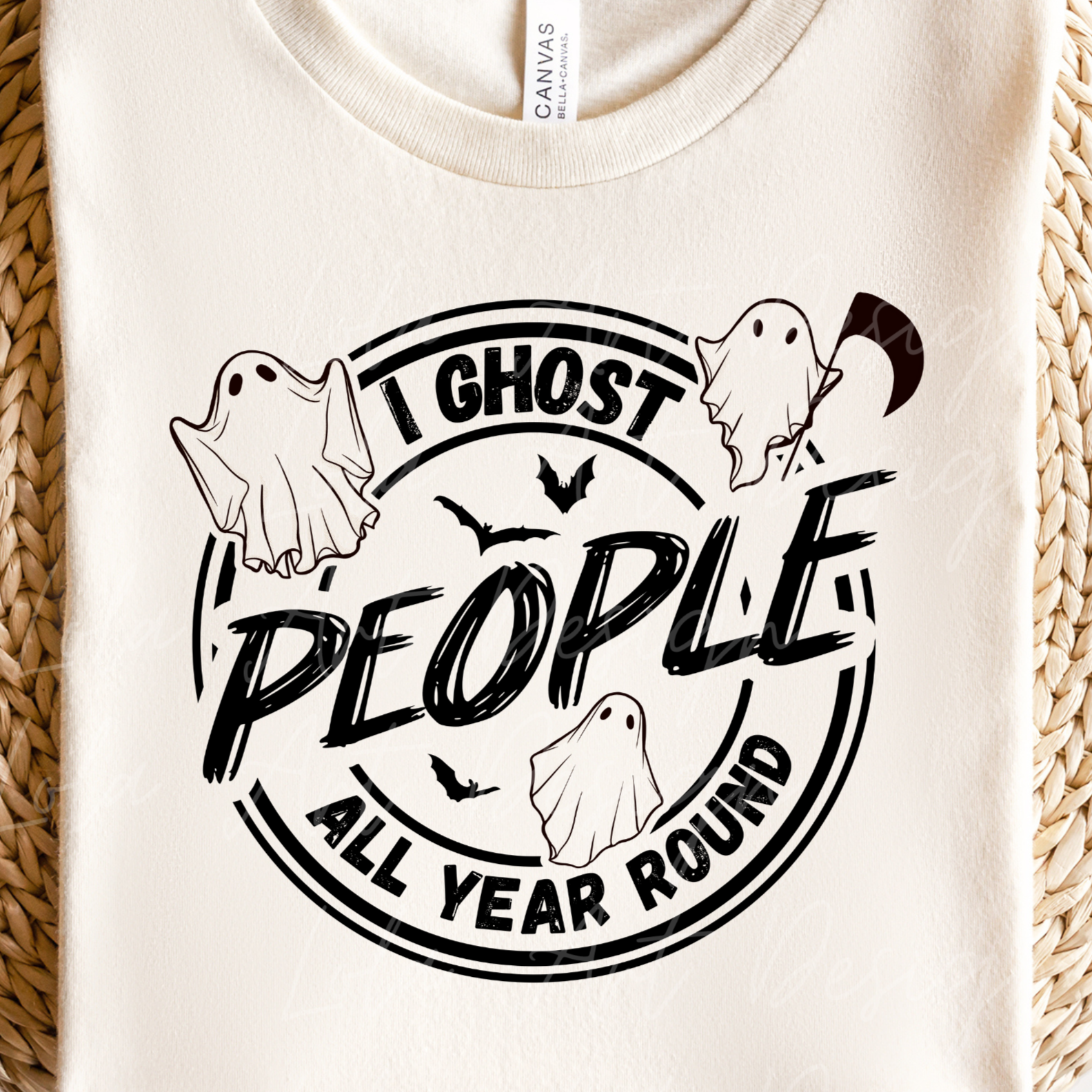 I Ghost People All Year Round Svg & Png Sublimation Design, Funny Sarcastic Halloween Ghosts Cricut / Silhouette cut File, Instant Download