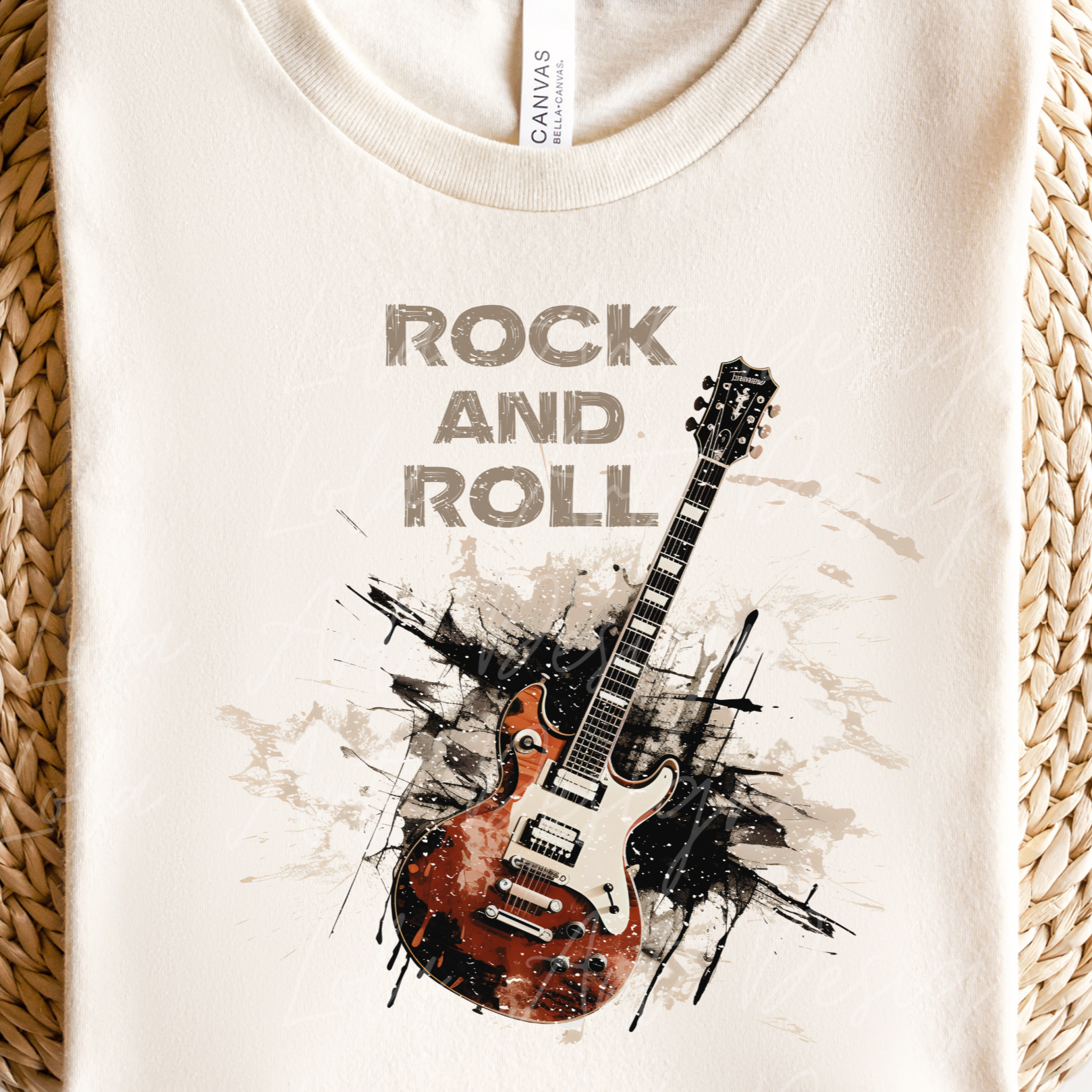 Rock And Roll Guitar PNG sublimation design download, Grunge Tshirt Design, Distressed Music Lover Electric Guitar Art, Digital Download