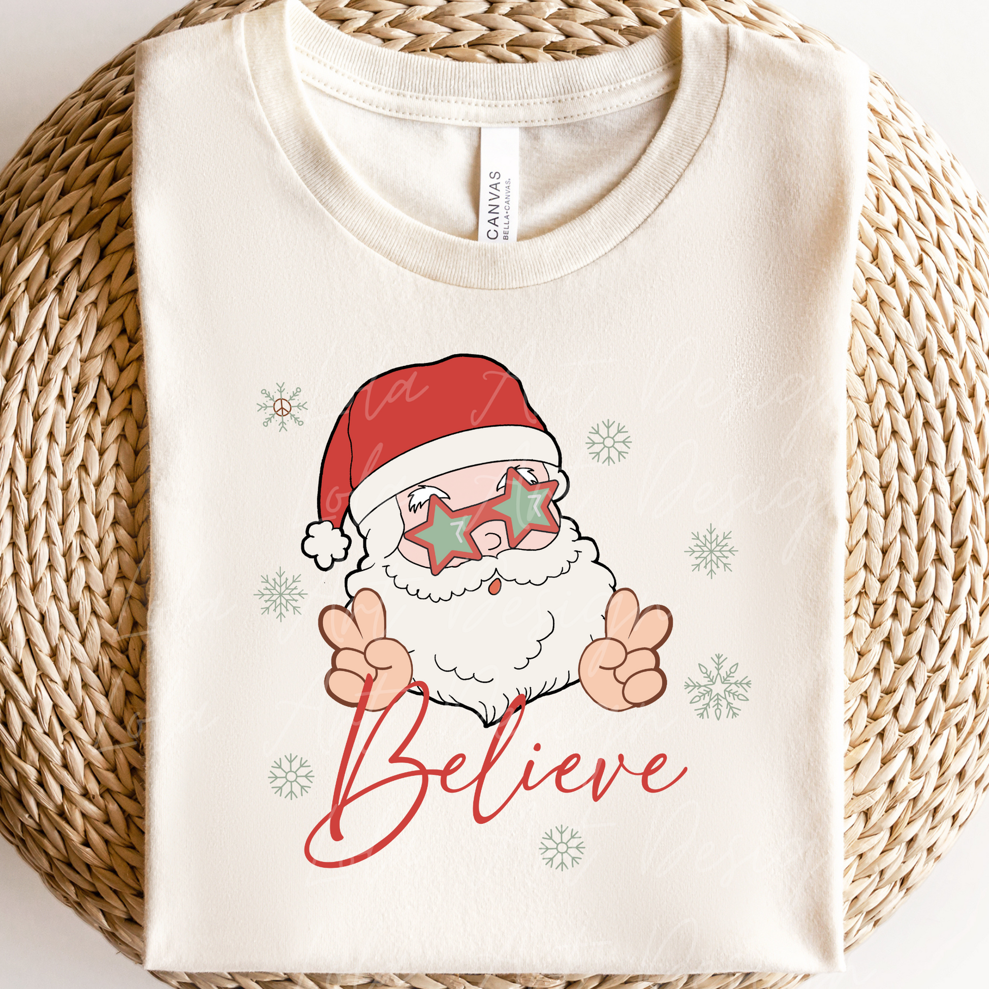 Retro Grunge Hippie Santa Believe Christmas Png Sublimation Design, Santa Claus Christmas Png, Digital Download