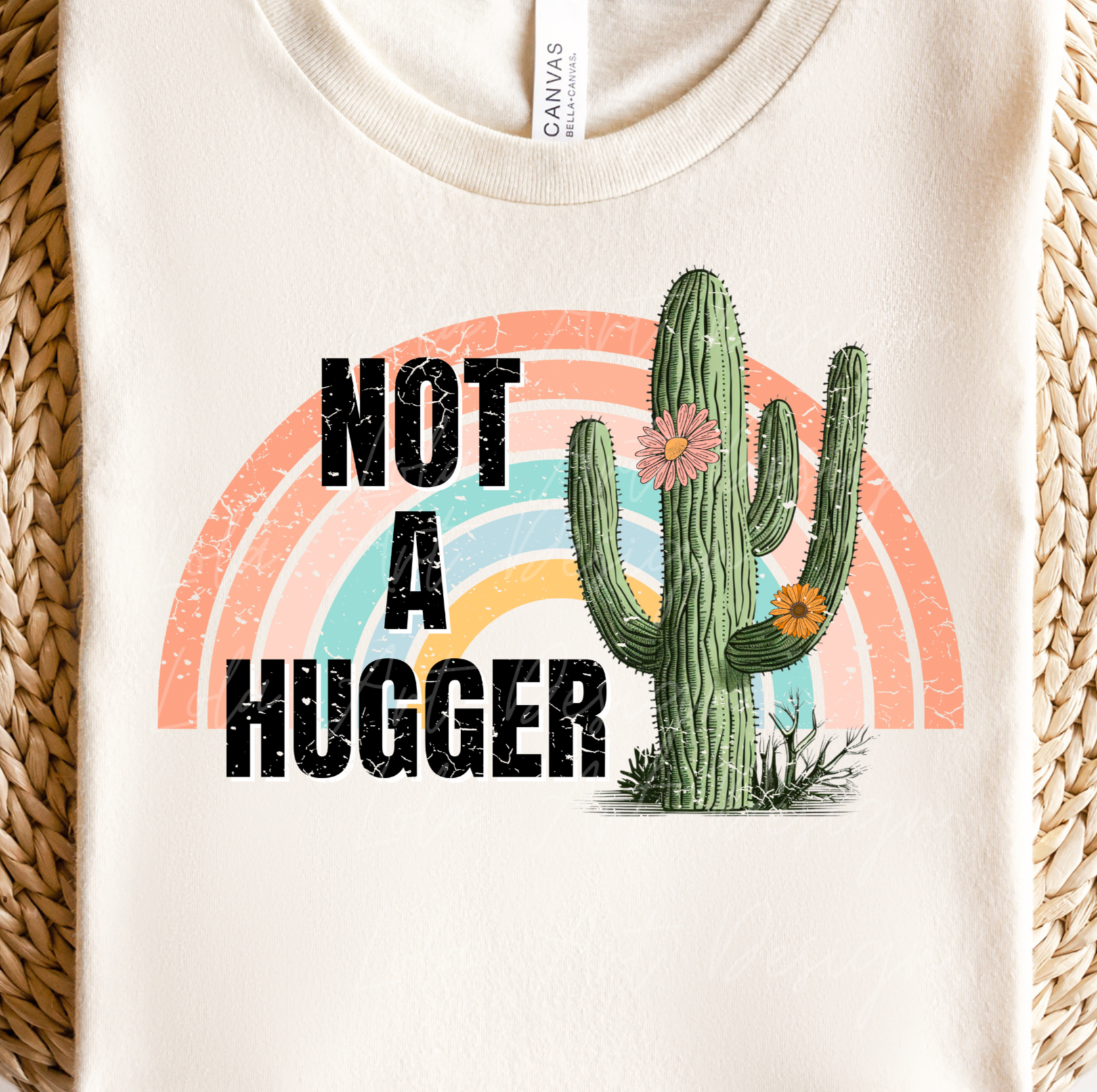 Copy of Not a Hugger Png Sublimation, Funny Cactus Png Sublimate design download