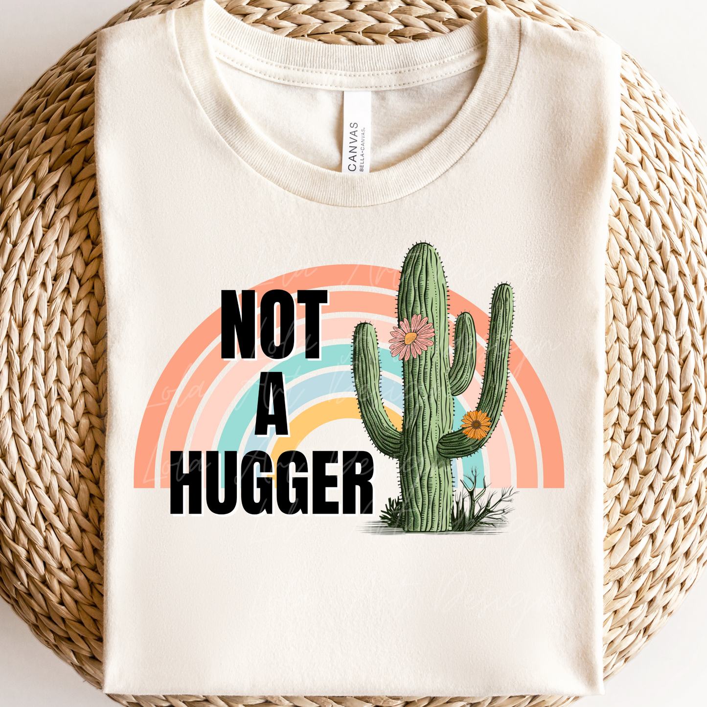 Not a Hugger Png Sublimation, Cactus Png Sublimate design download