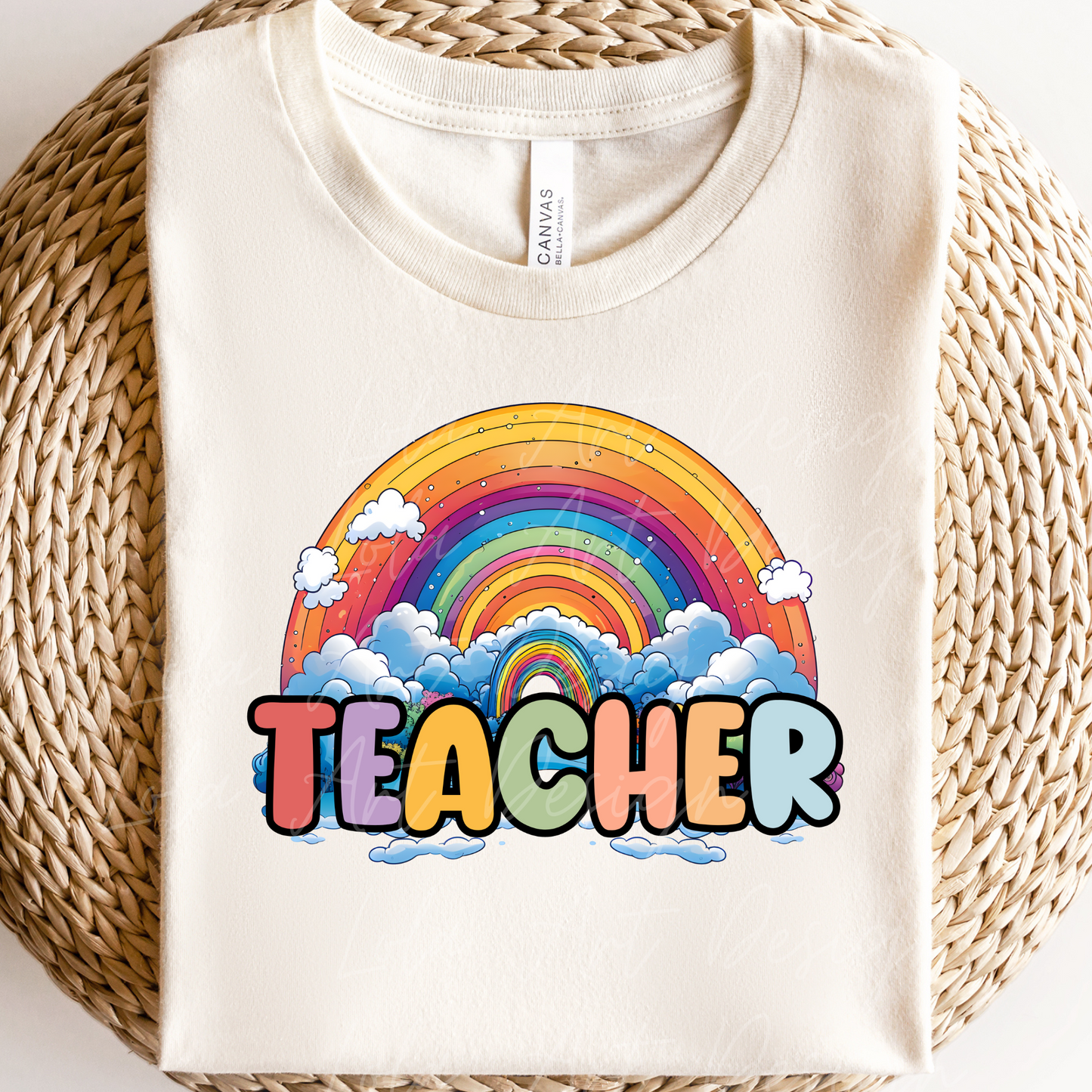 Rainbow Teacher PNG Sublimation Design, Retro Colorful Teacher Shirt Design Png, Teacher Gift ,School Teacher sublimation, Digital Download