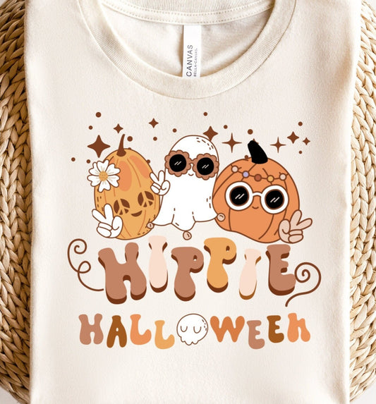 Groovy Halloween Png Sublimation Design, Boho Hippie Halloween Png