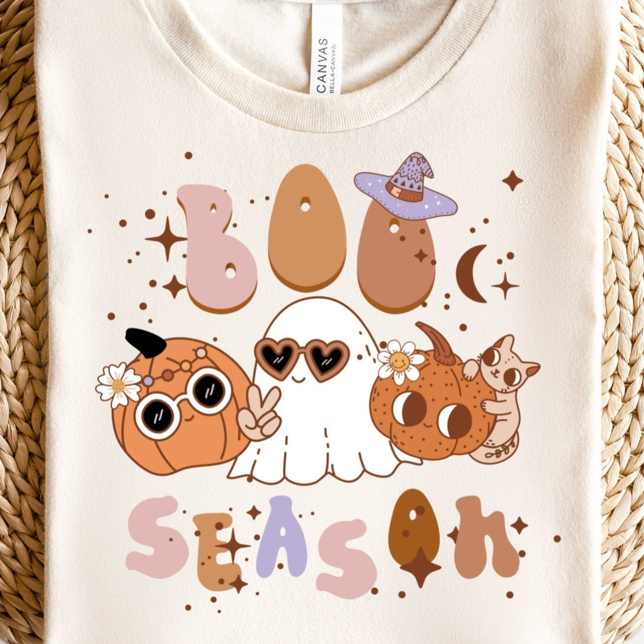 Boo Season Png, Boho Halloween Sublimation Design, Groovy Halloween PNG Sublimation, Ghost PNG, Pumpkin PNG, Instant Digital Download