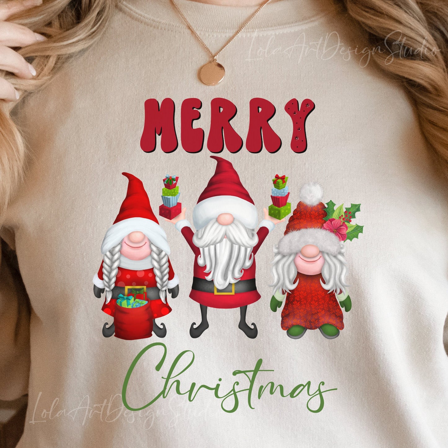 Merry Christmas Gnomes Png Sublimation Design, Cute Red Christmas Gnomes Png, Digital Download