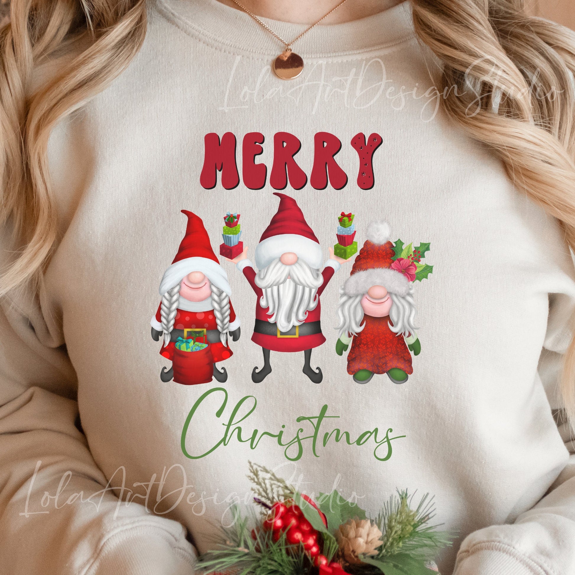 Merry Christmas Gnomes Png Sublimation Design, Cute Red Christmas Gnomes Png, Digital Download