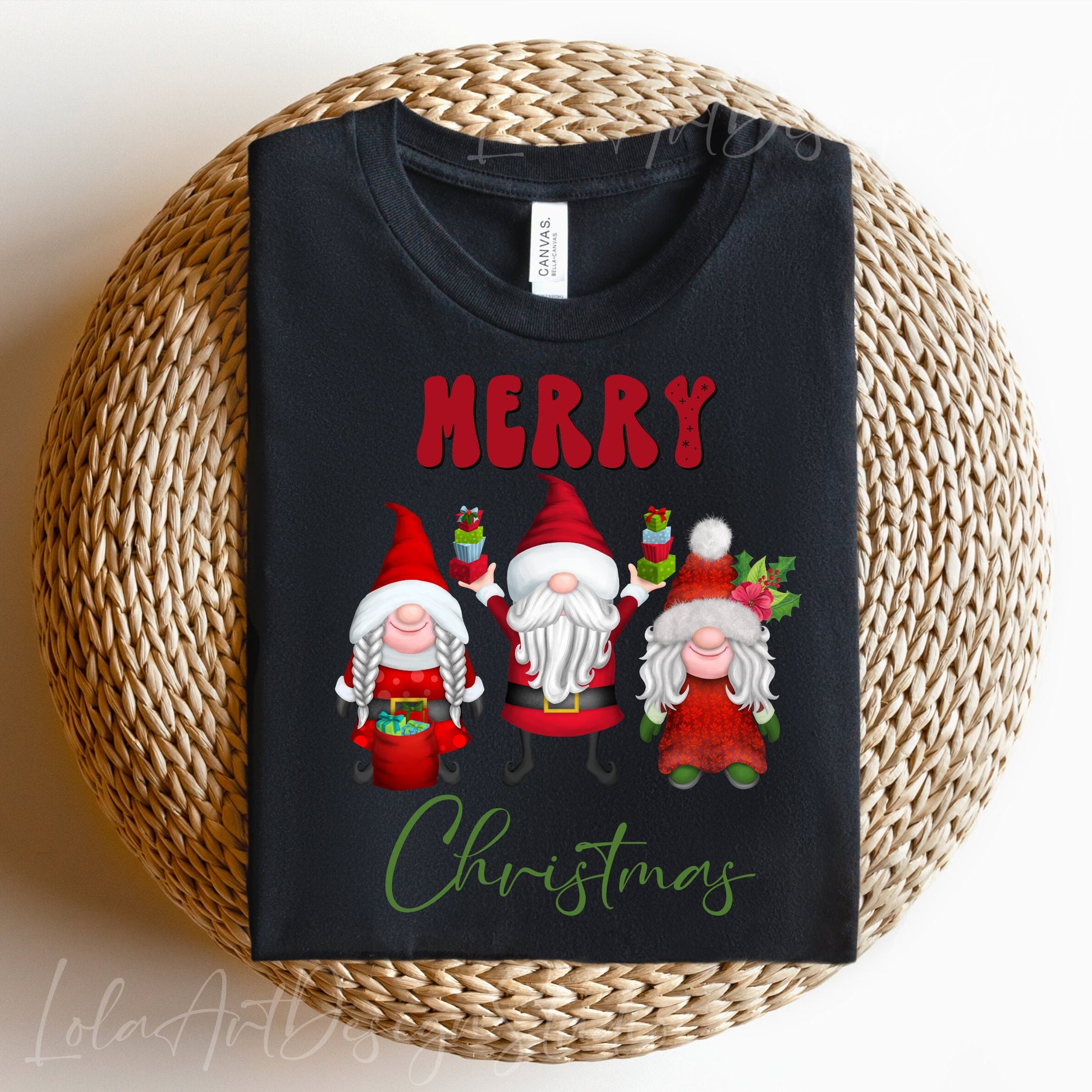 Merry Christmas Gnomes Png Sublimation Design, Cute Red Christmas Gnomes Png, Digital Download