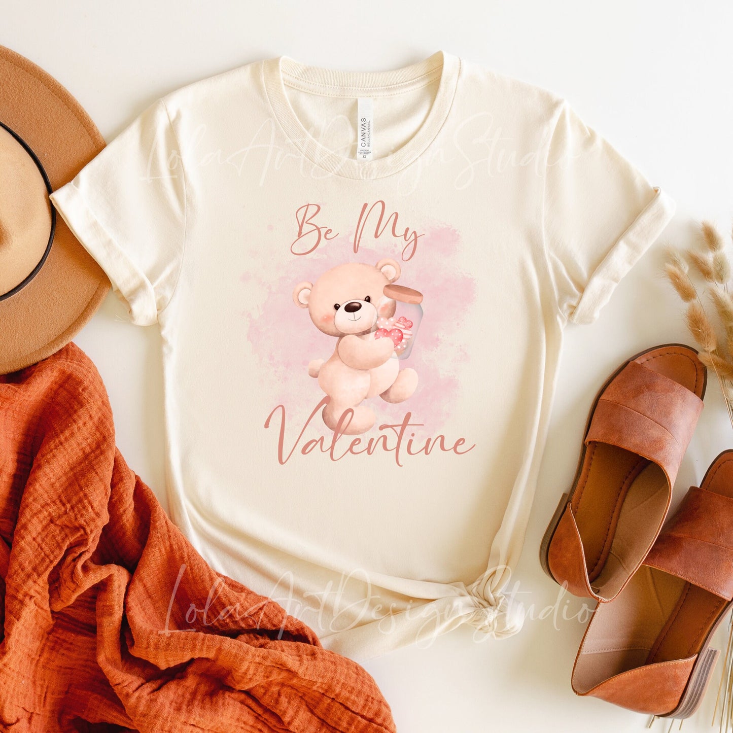 Be My Valentine PNG Sublimation, Valentine's Day Pink Teddy Bear Shirt Design