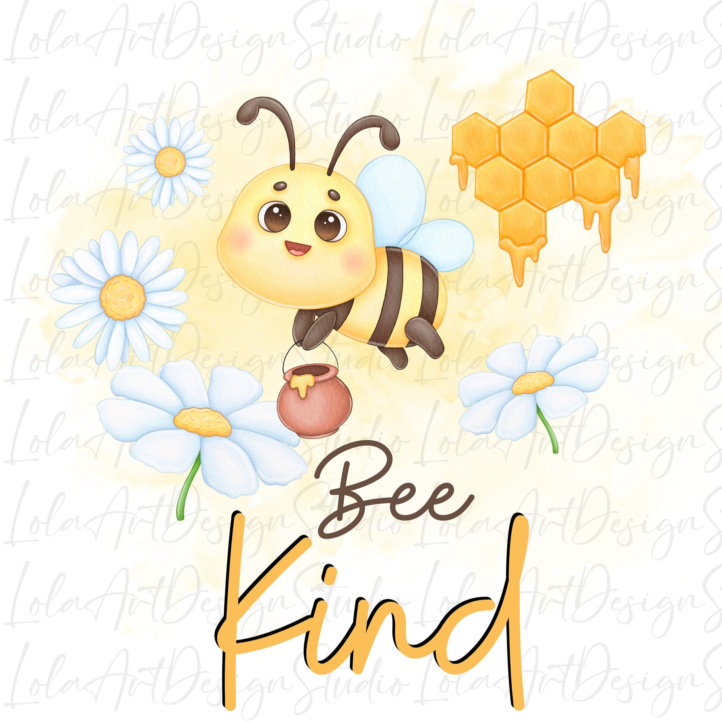 Bee Kind PNG Sublimation Design, Cute Honey Bee T Shirt Design