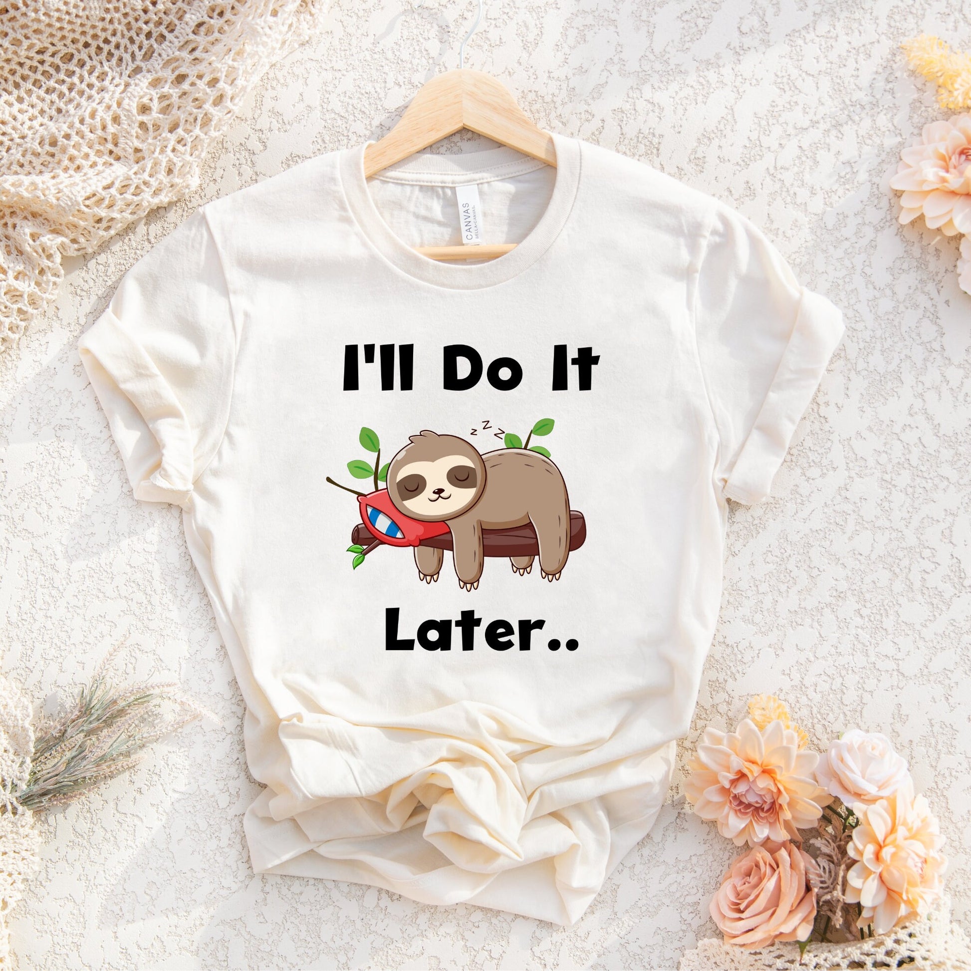 Lazy Sloth PNG Sublimation, I'll Do It Later Sloth Png, Cute Sleeping Sloth Shirt Design, Sloth Png, Sloth Sublimation, Instant Download