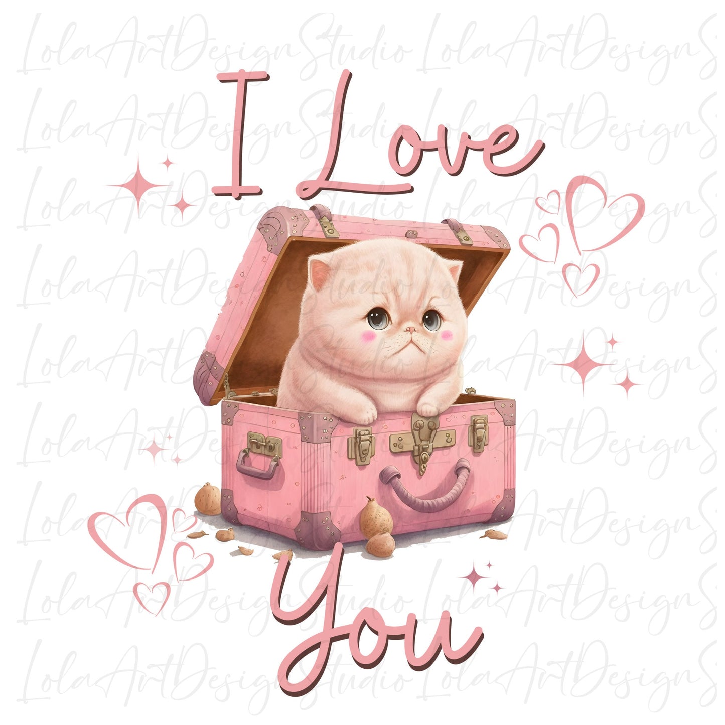 I Love You Kitten Valentines PNG Sublimation, Valentine's Day Cute Cat Pink Shirt Design, Pink Cat Png, Kitten Love PNG, Instant Download